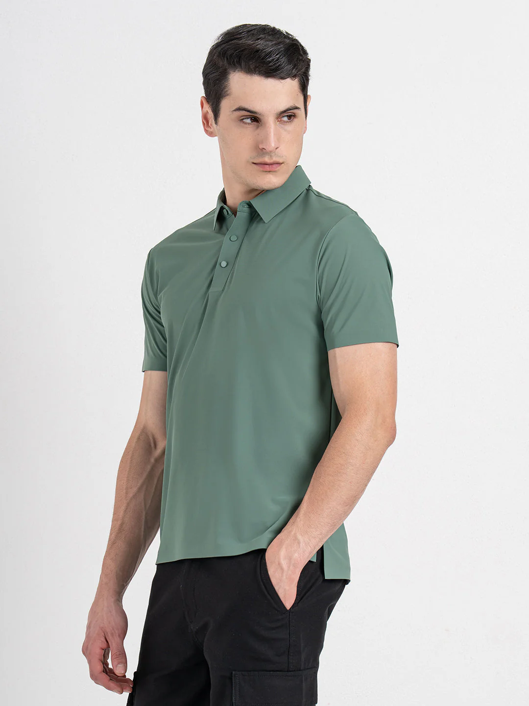 Solid Polo T-Shirt for Men - Image 4
