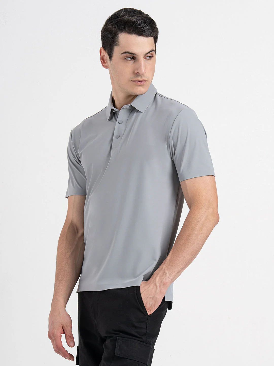 Solid Polo T-Shirt for Men - Image 4