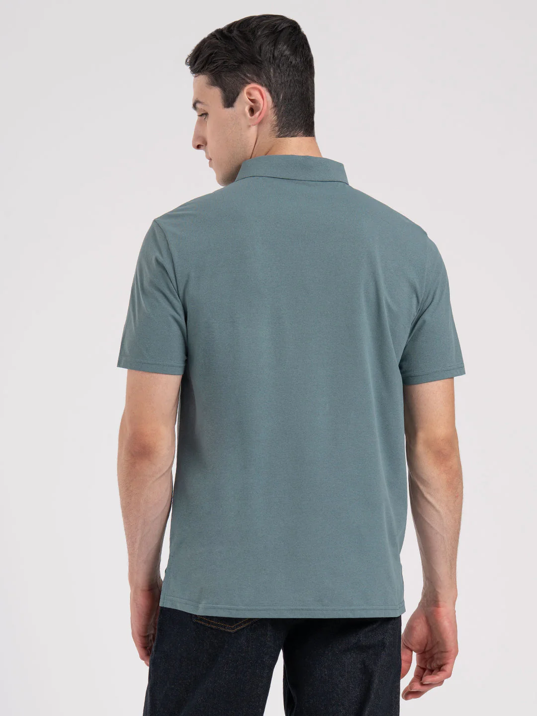 Solid Polo T-Shirt for Men - Image 3