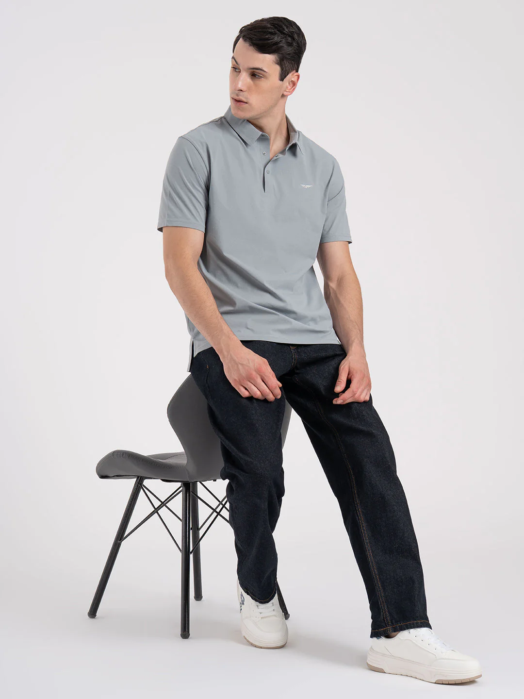 Solid Polo T-Shirt for Men - Image 5