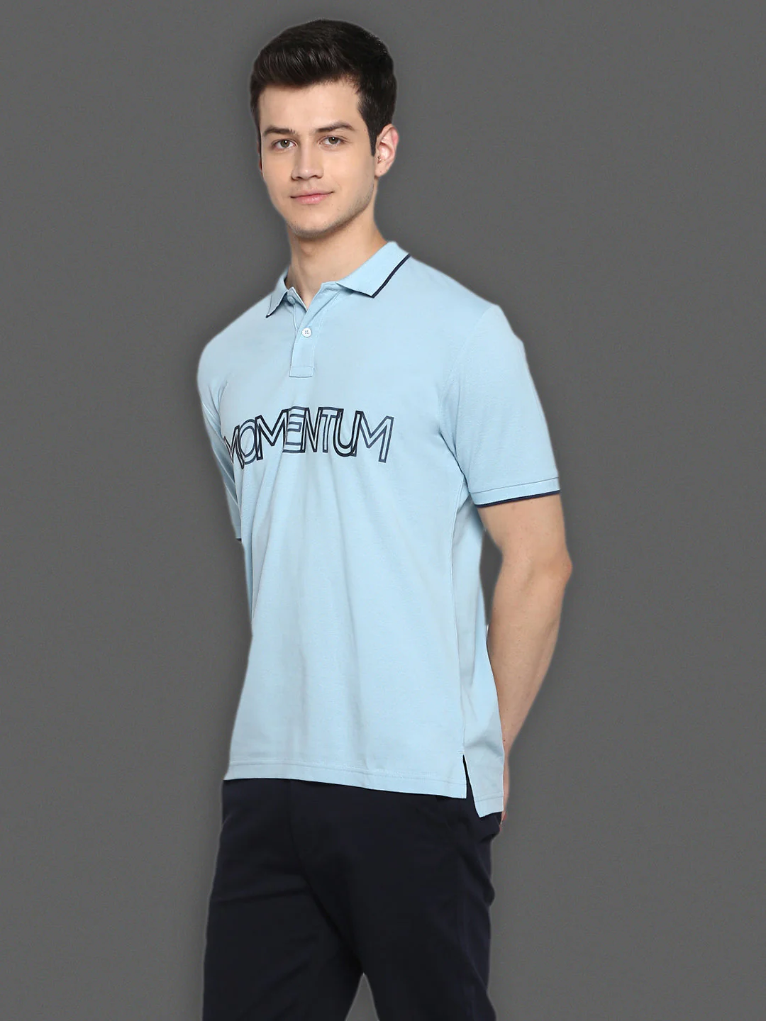 Solid Polo T-Shirt for Men - Image 2
