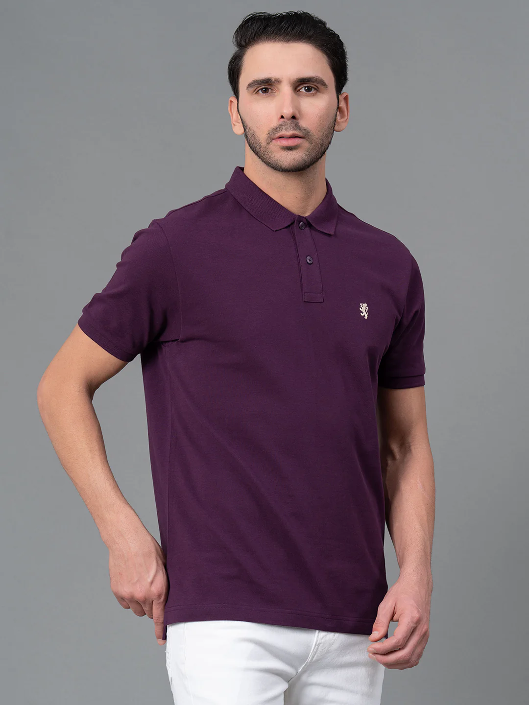 Solid Polo T-Shirt for Men - Image 2