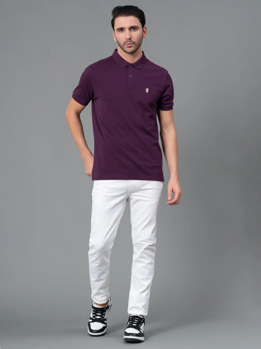 Solid Polo T-Shirt for Men - Image 5