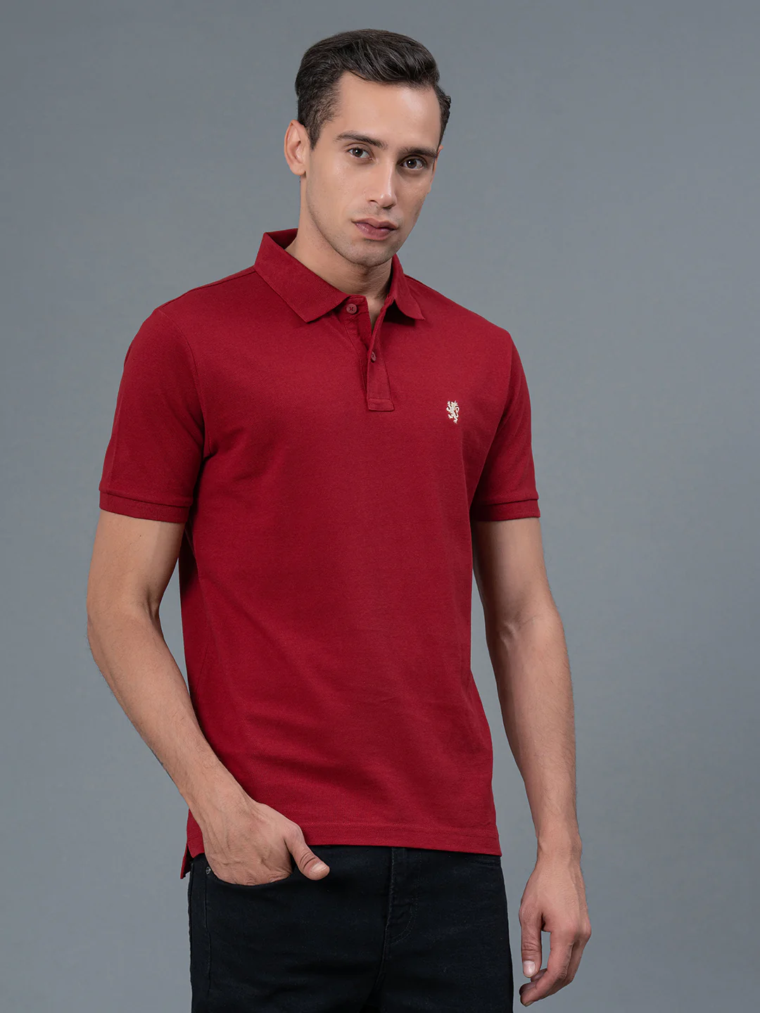 Solid Polo T-Shirt for Men - Image 2