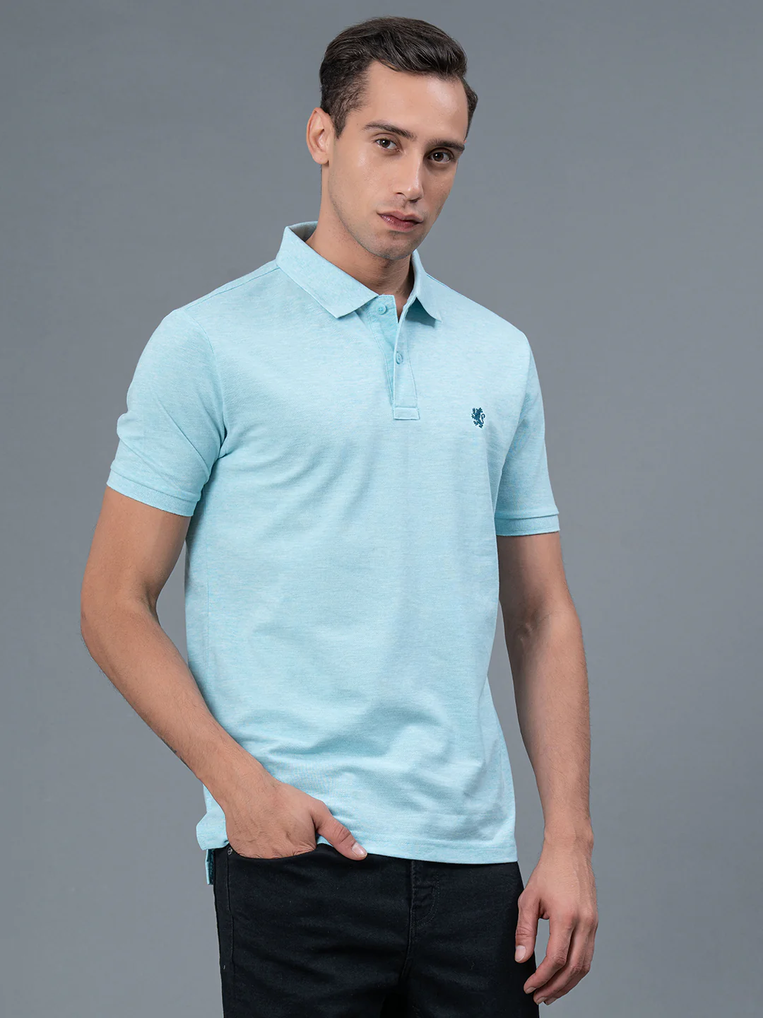 Solid Polo T-Shirt for Men - Image 2