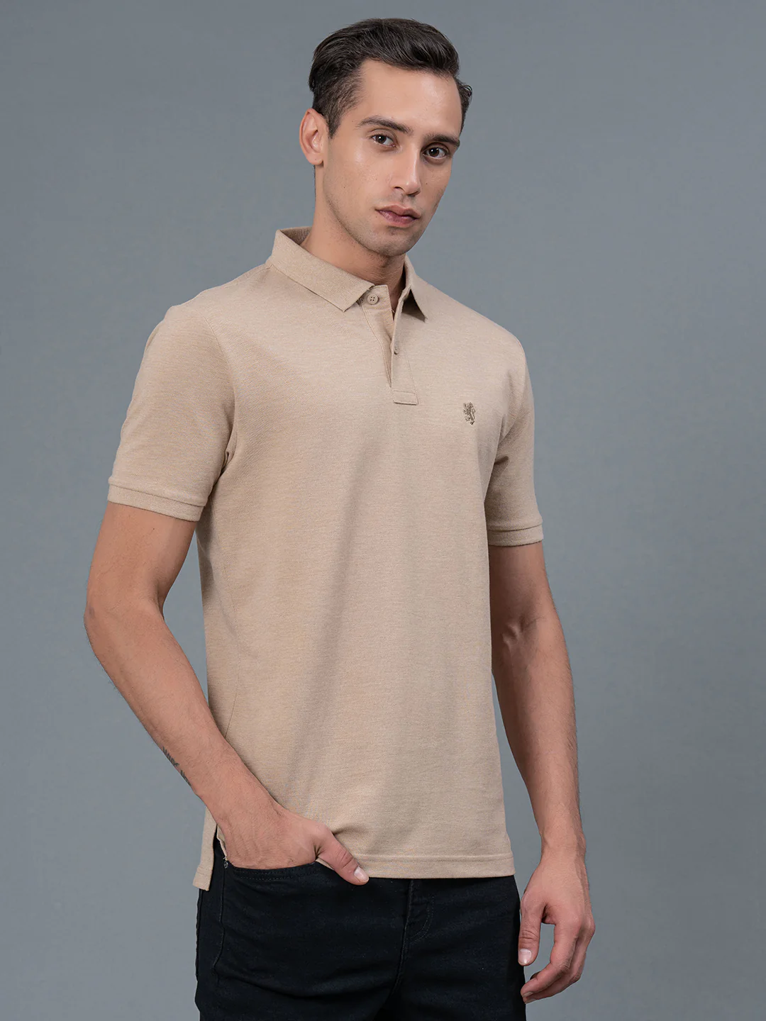 Solid Polo T-Shirt for Men - Image 2