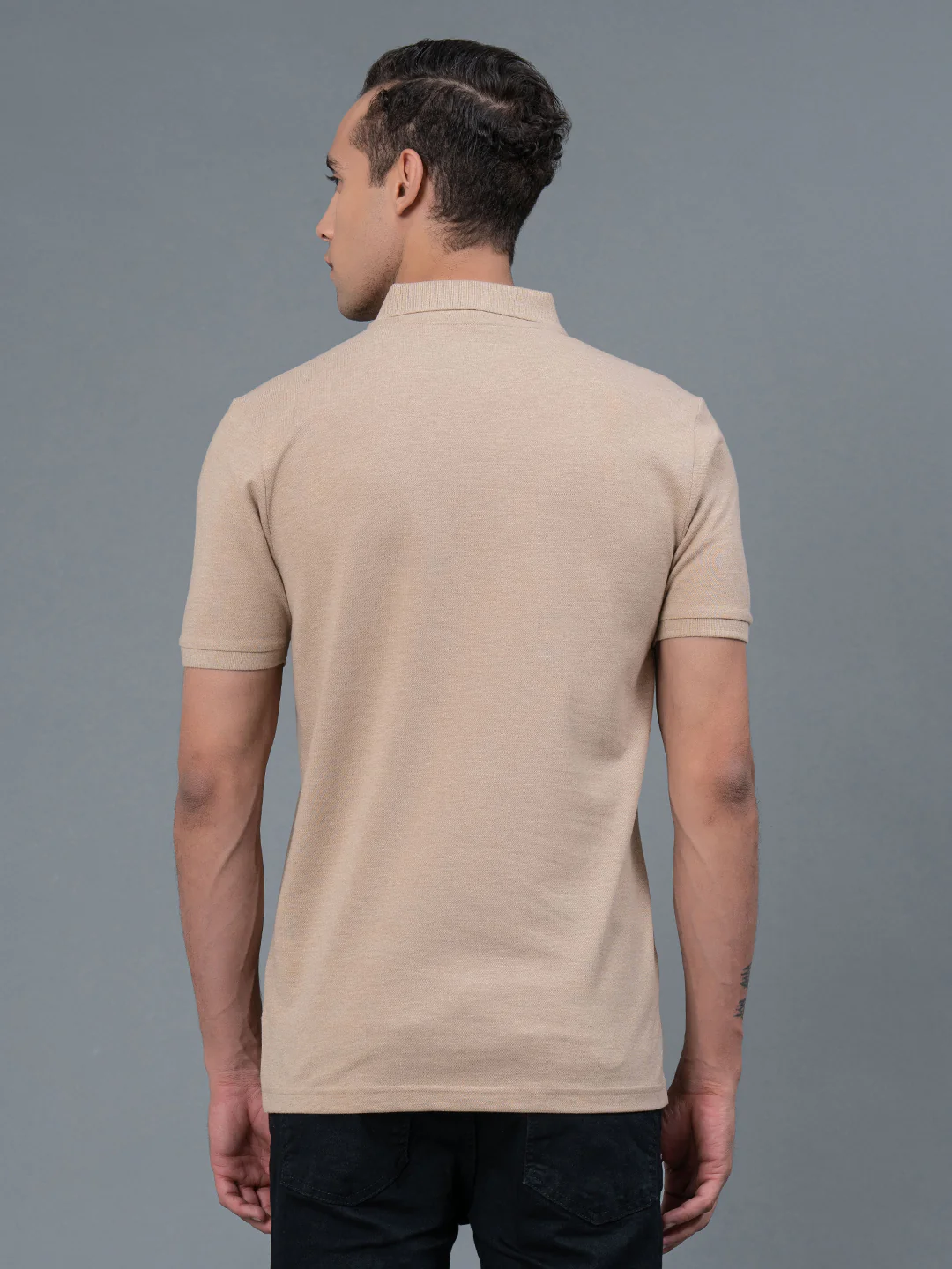 Solid Polo T-Shirt for Men - Image 3