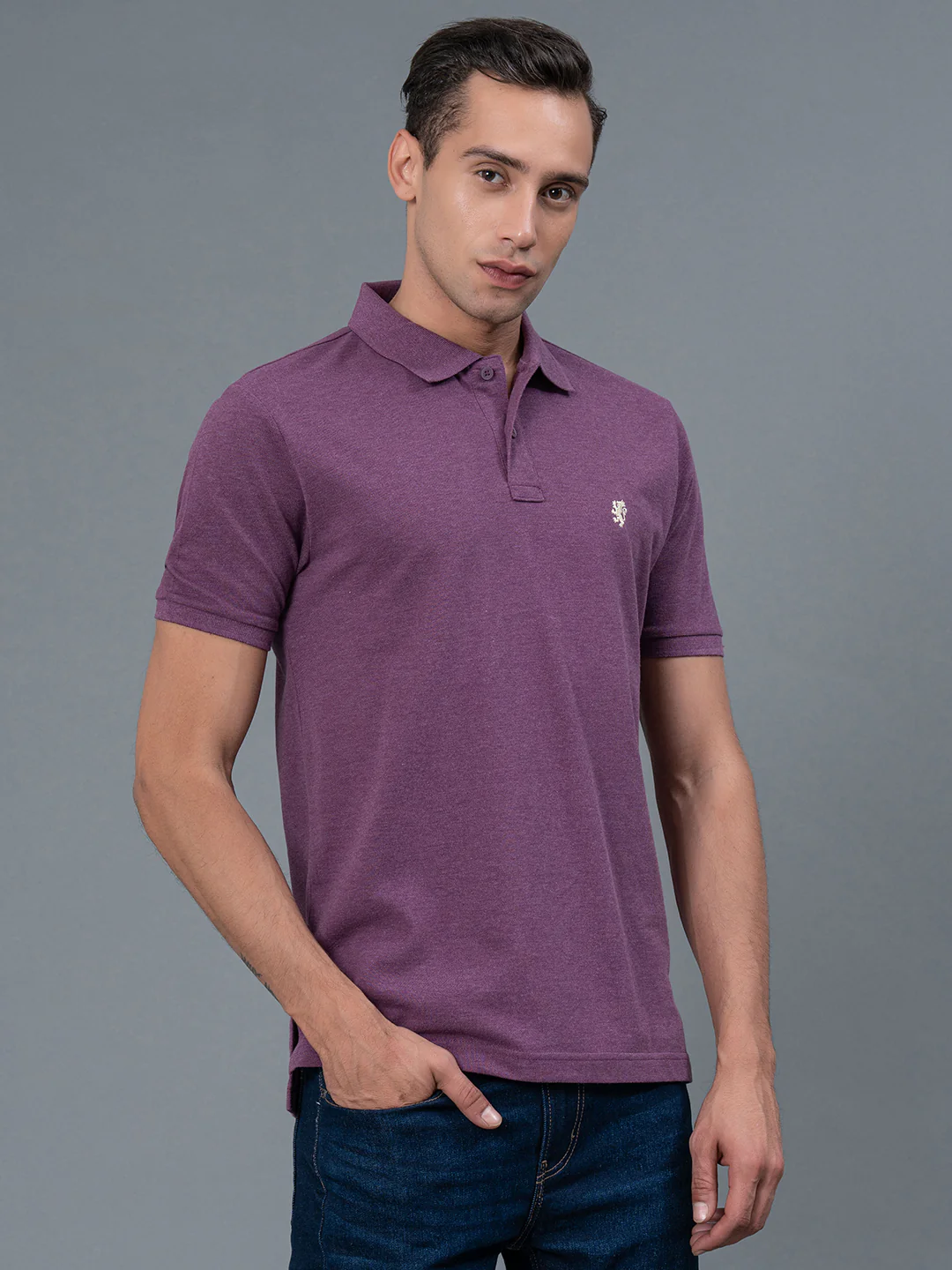 Solid Polo T-Shirt for Men - Image 2