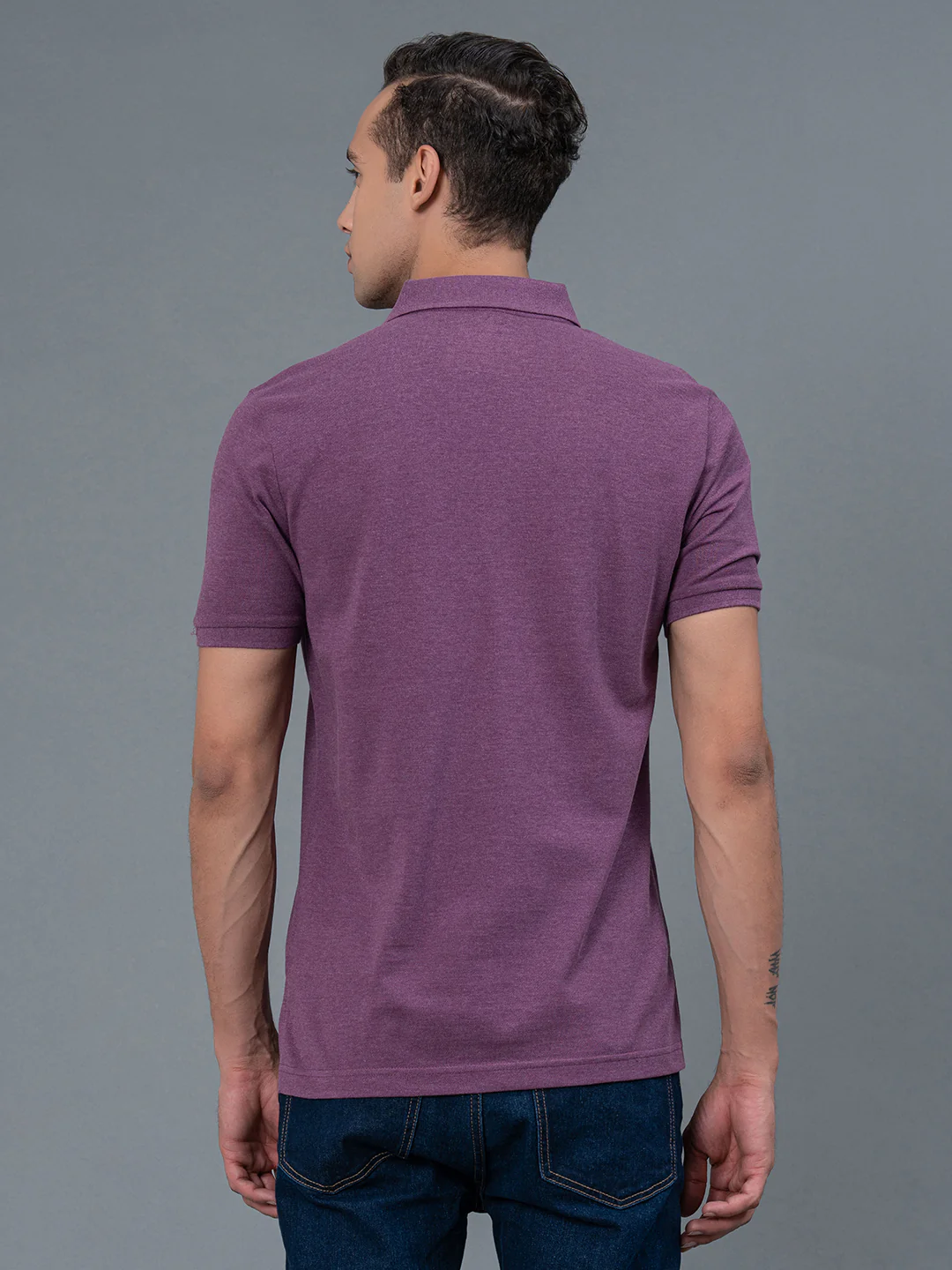 Solid Polo T-Shirt for Men - Image 3