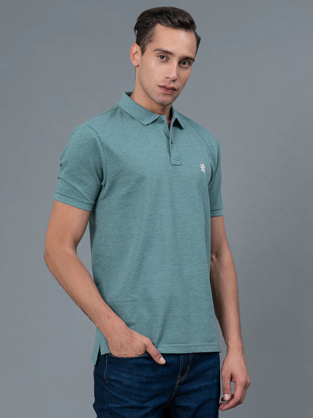 Solid Polo T-Shirt for Men - Image 2