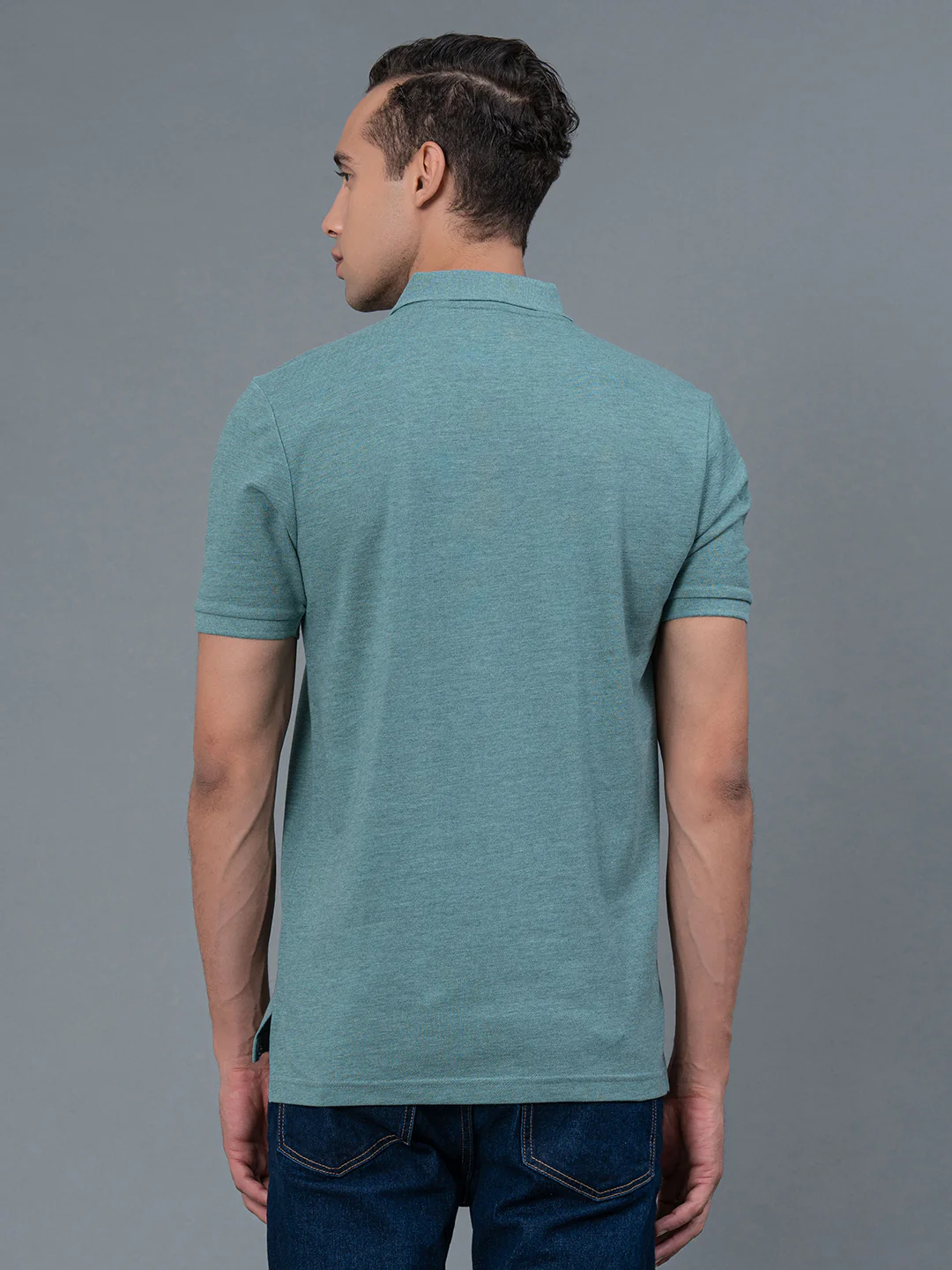 Solid Polo T-Shirt for Men - Image 3