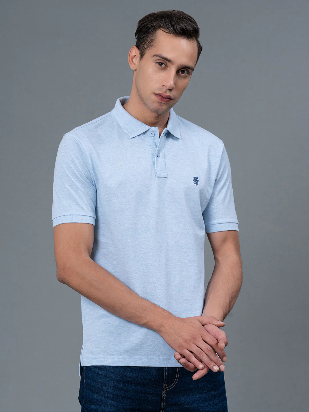 Solid Polo T-Shirt for Men - Image 2