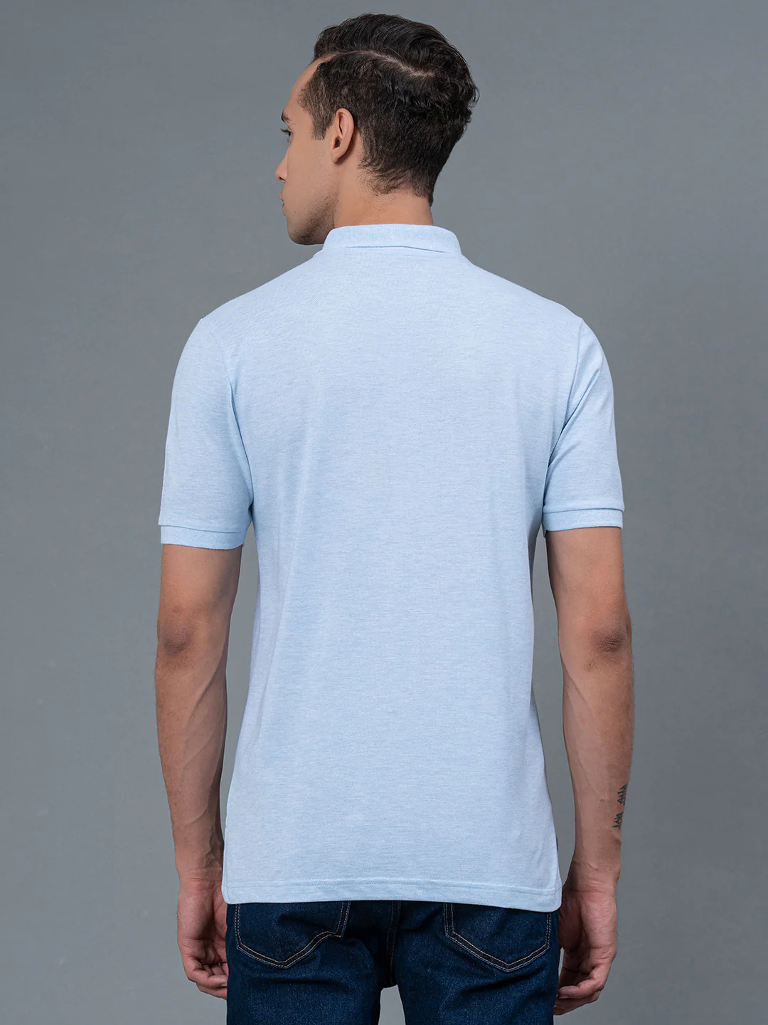 Solid Polo T-Shirt for Men - Image 3