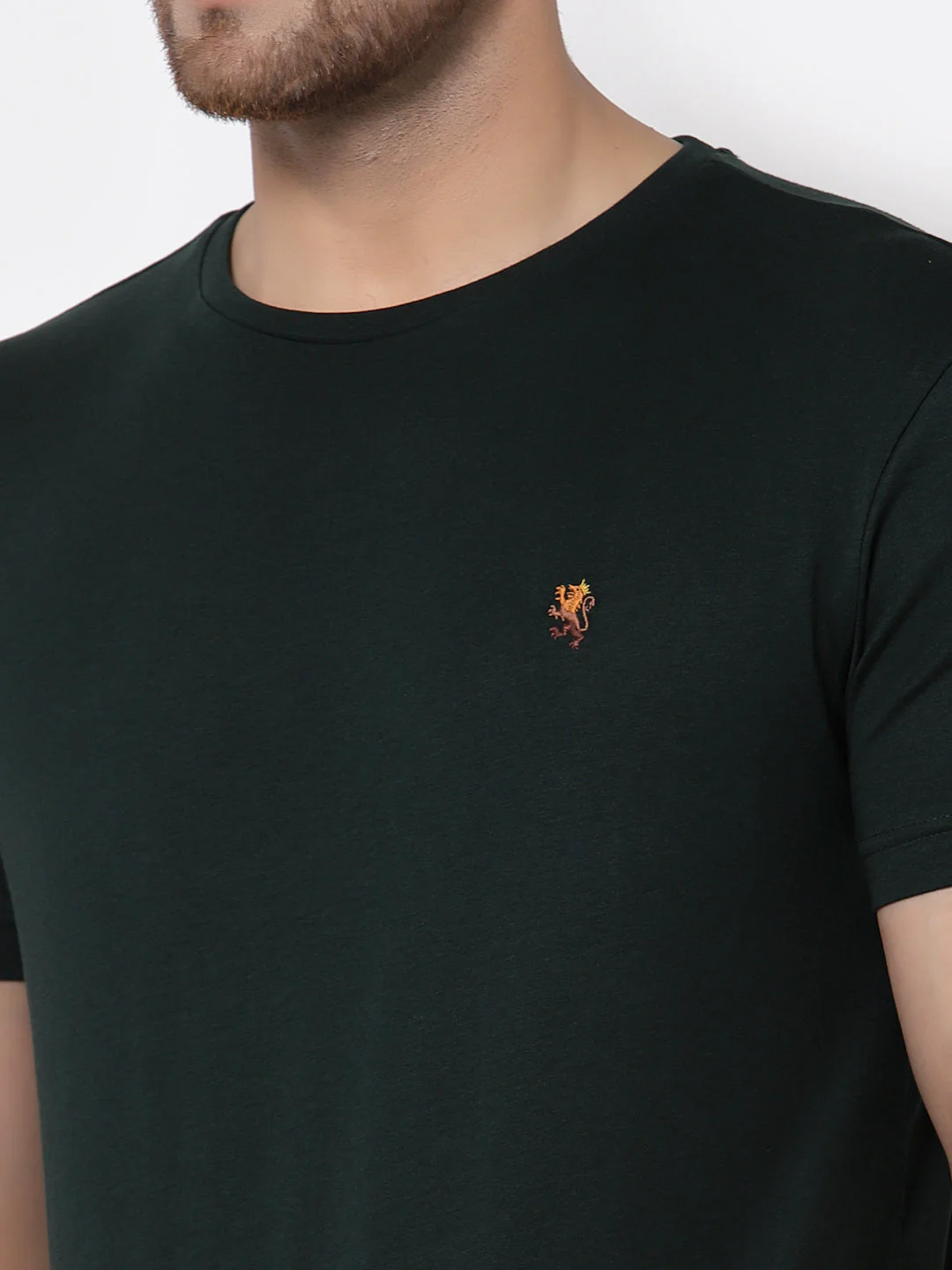Solid Round Neck T-Shirt for Men - Image 4
