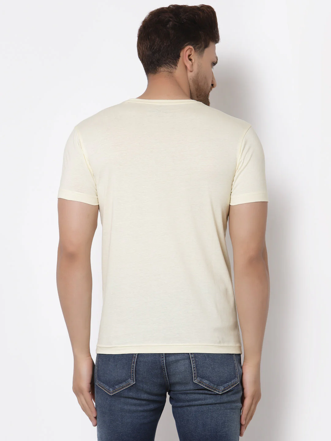 Solid Round Neck T-Shirt for Men - Image 3