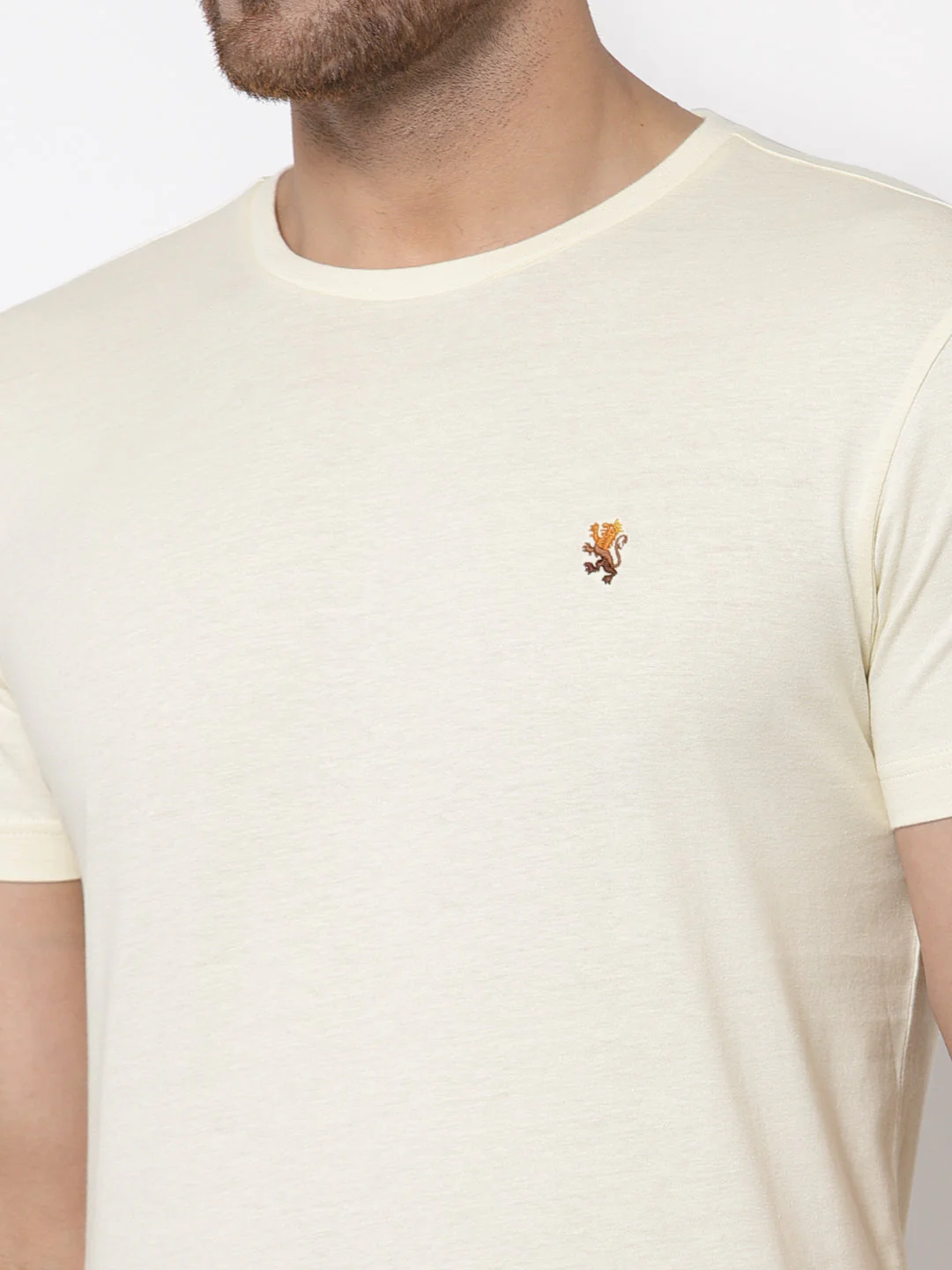 Solid Round Neck T-Shirt for Men - Image 4