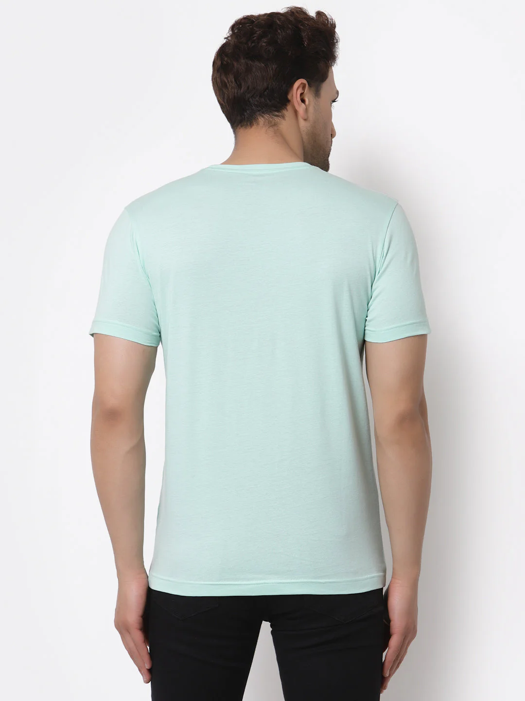 Solid Round Neck T-Shirt for Men - Image 3