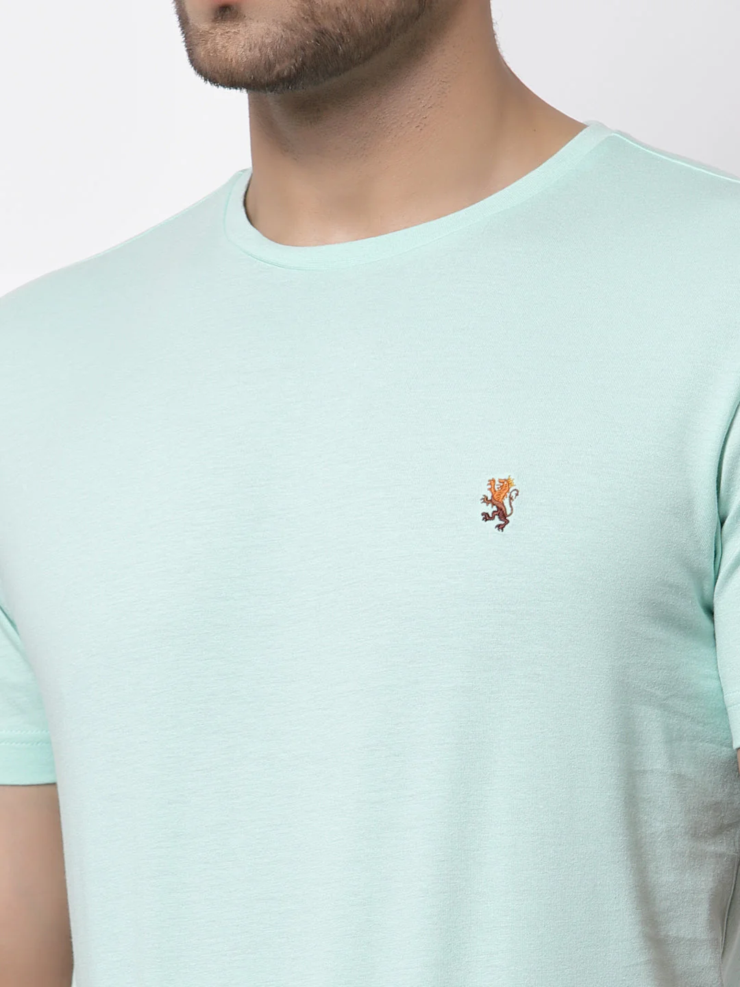 Solid Round Neck T-Shirt for Men - Image 4