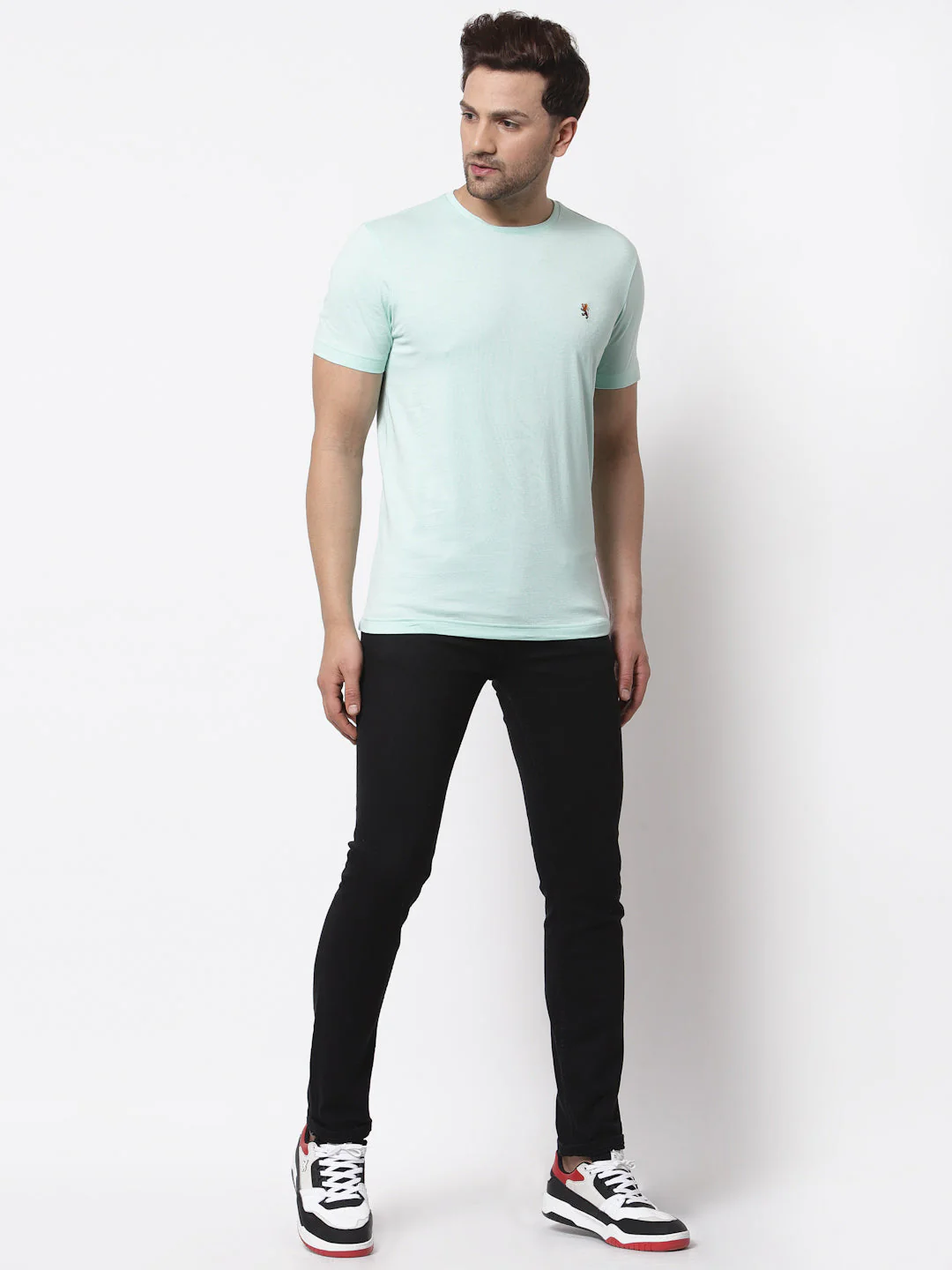 Solid Round Neck T-Shirt for Men - Image 5
