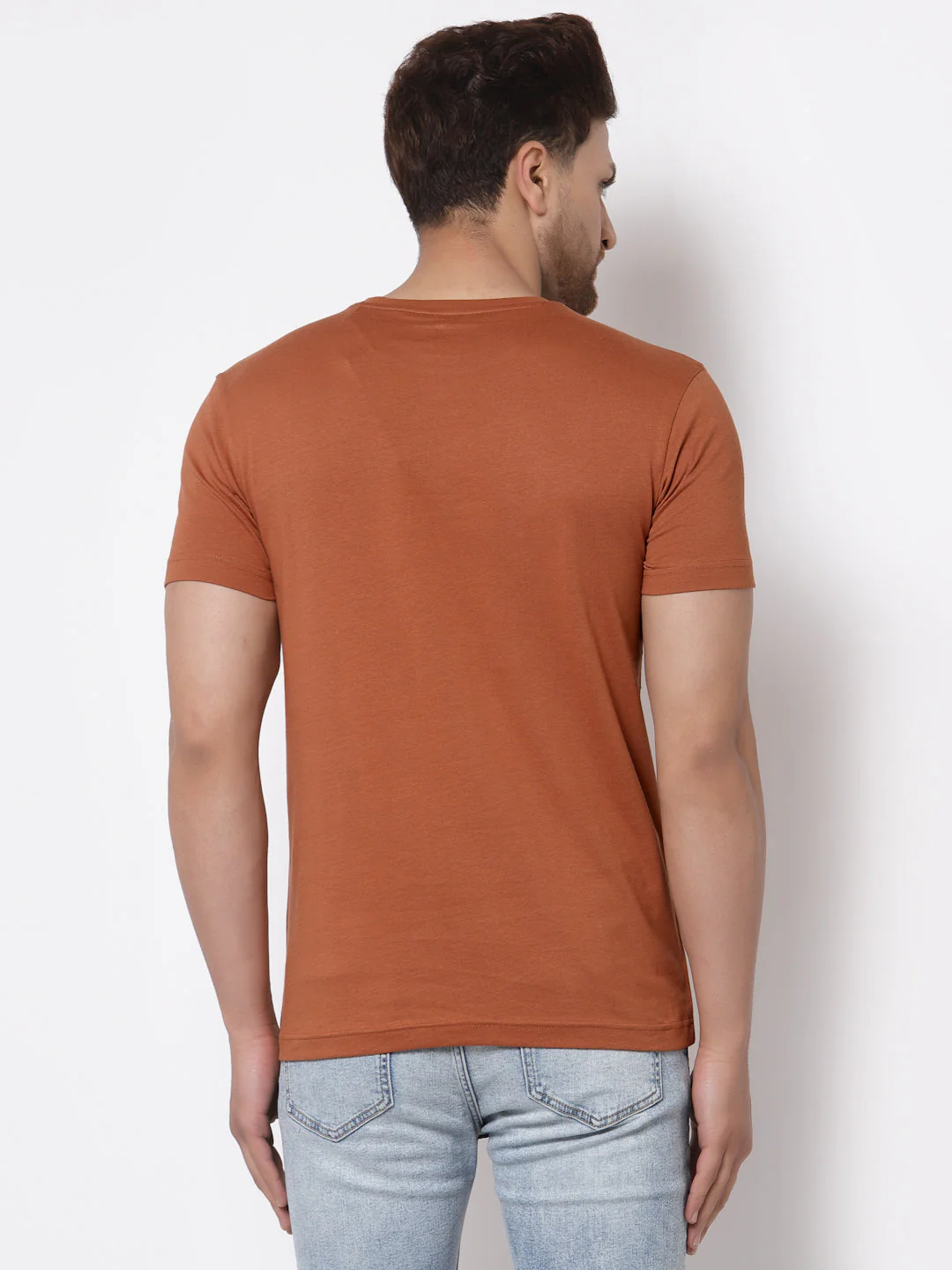 Solid Round Neck T-Shirt for Men - Image 3