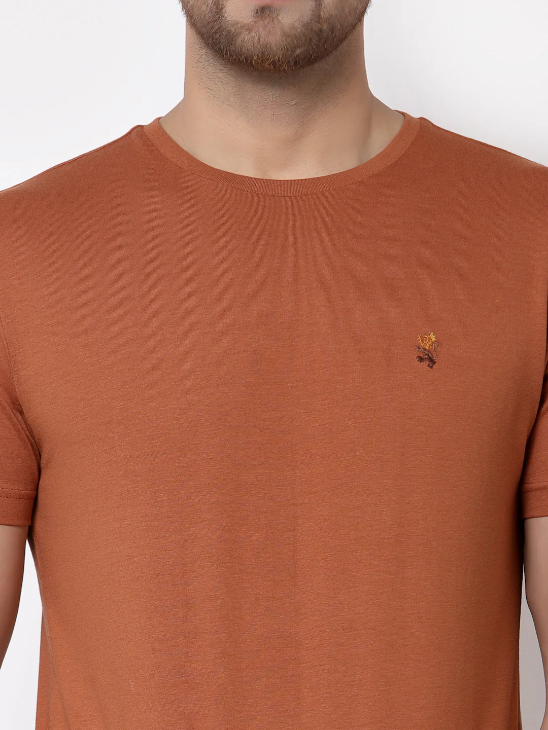 Solid Round Neck T-Shirt for Men - Image 4