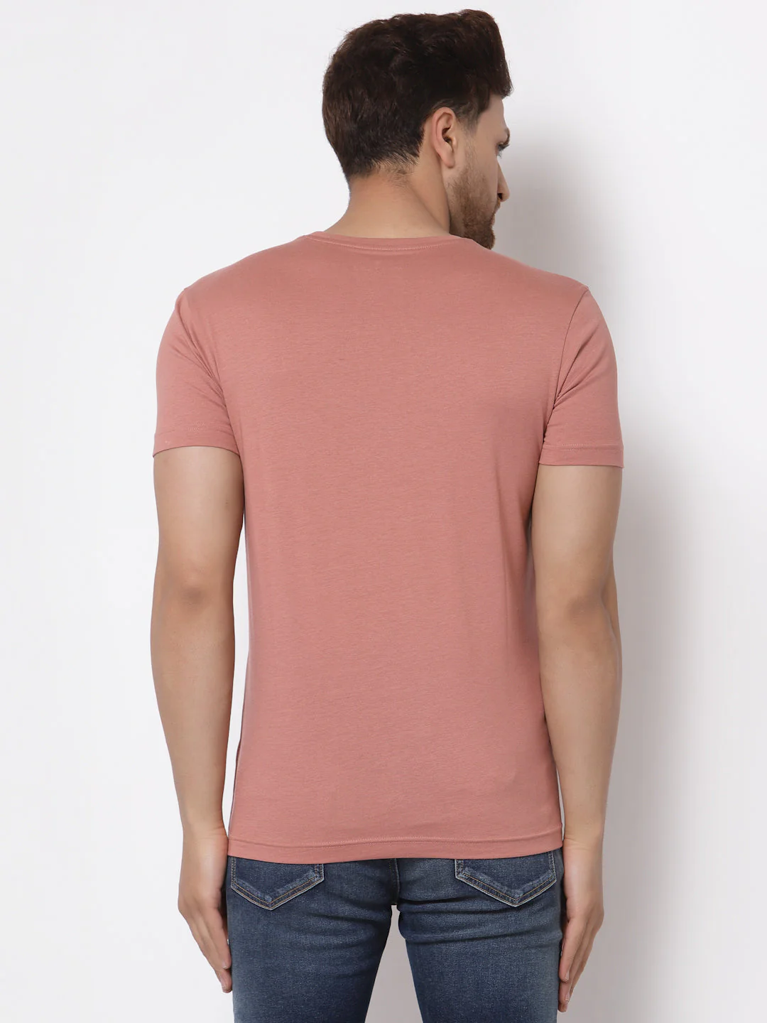 Solid Round Neck T-Shirt for Men - Image 3