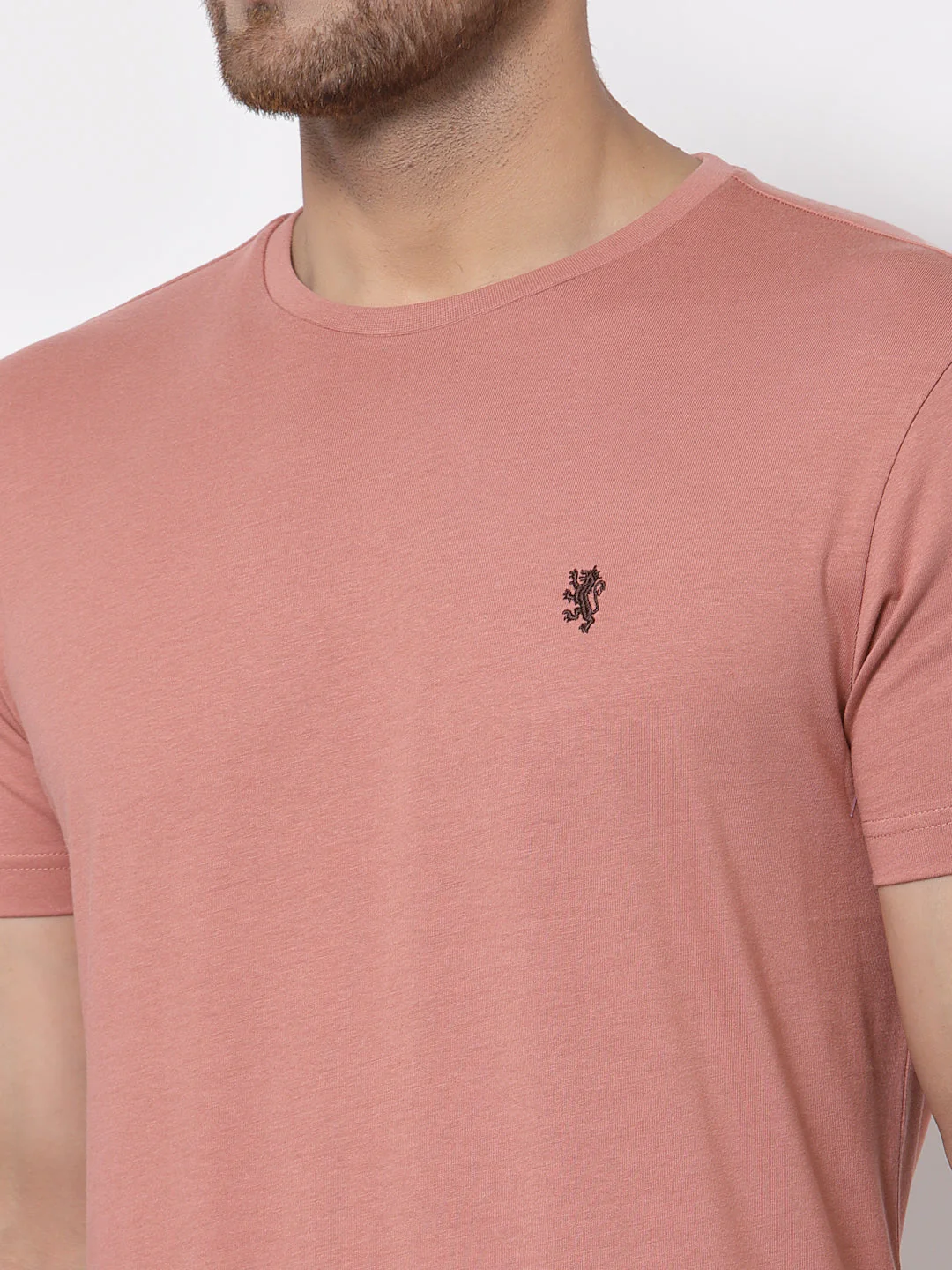 Solid Round Neck T-Shirt for Men - Image 4