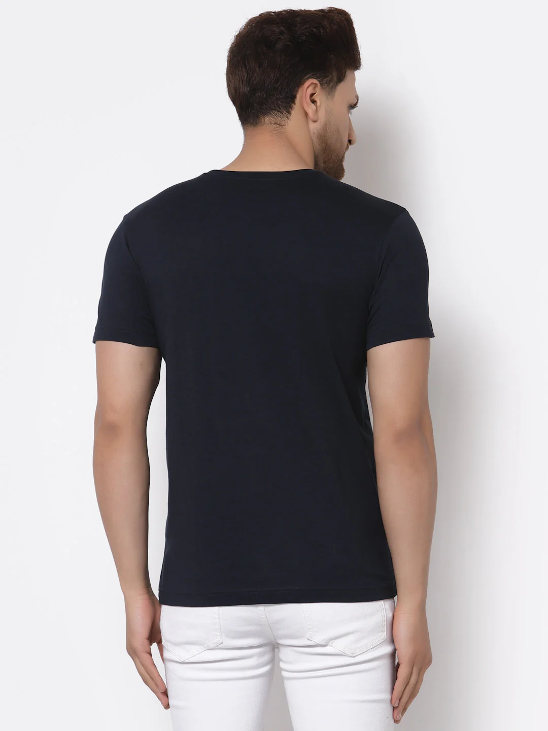 Solid Round Neck T-Shirt for Men - Image 3