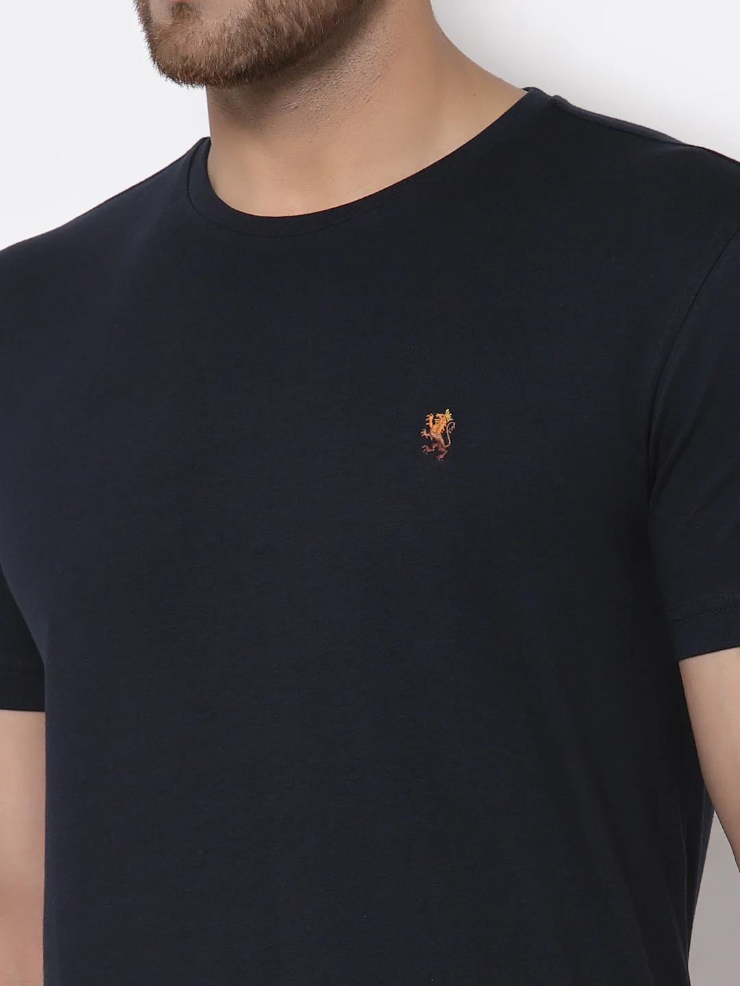 Solid Round Neck T-Shirt for Men - Image 4