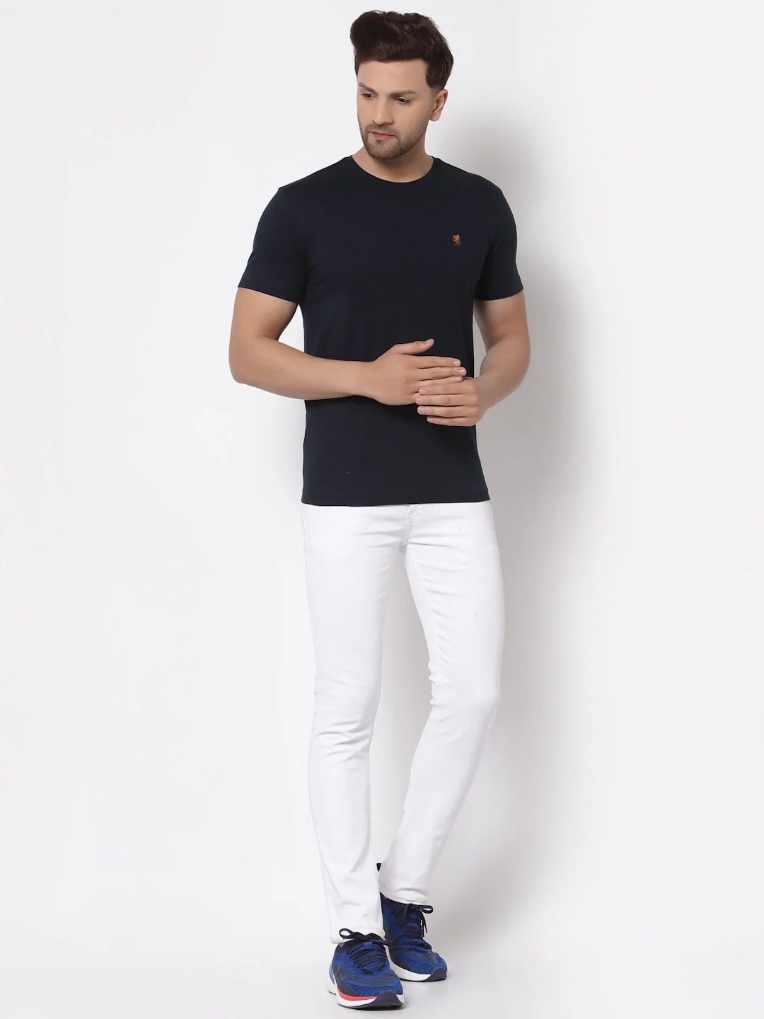 Solid Round Neck T-Shirt for Men - Image 5