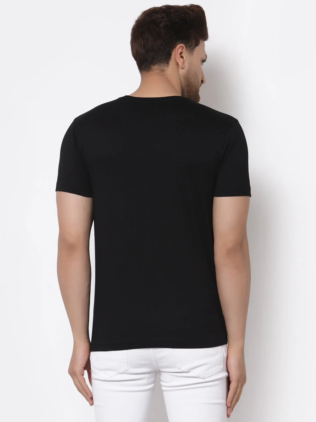 Solid Round Neck T-Shirt for Men - Image 3