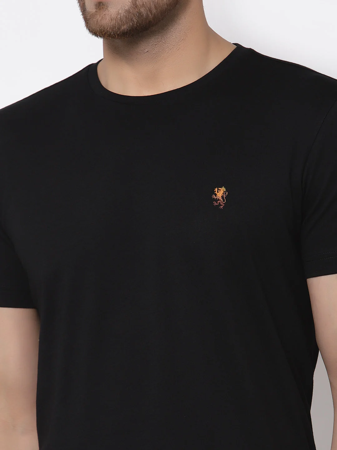 Solid Round Neck T-Shirt for Men - Image 4