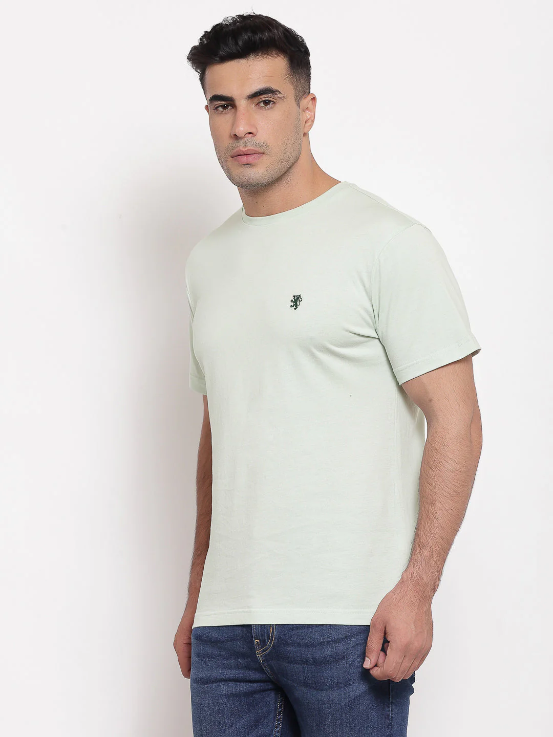 Solid Round Neck T-Shirt for Men - Image 2