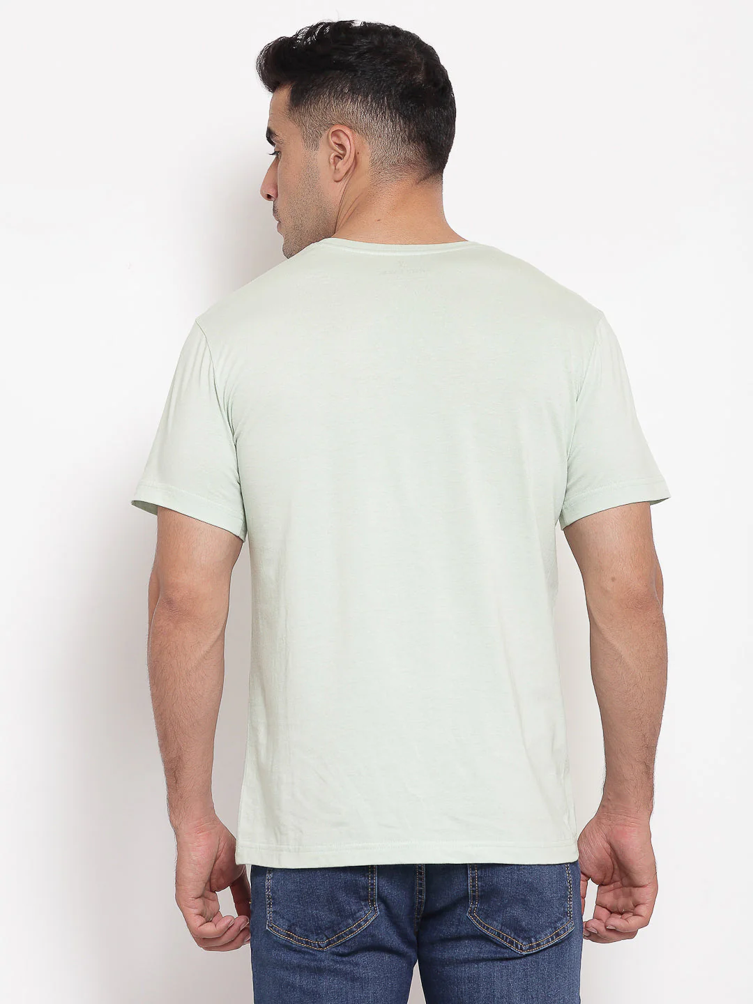 Solid Round Neck T-Shirt for Men - Image 3