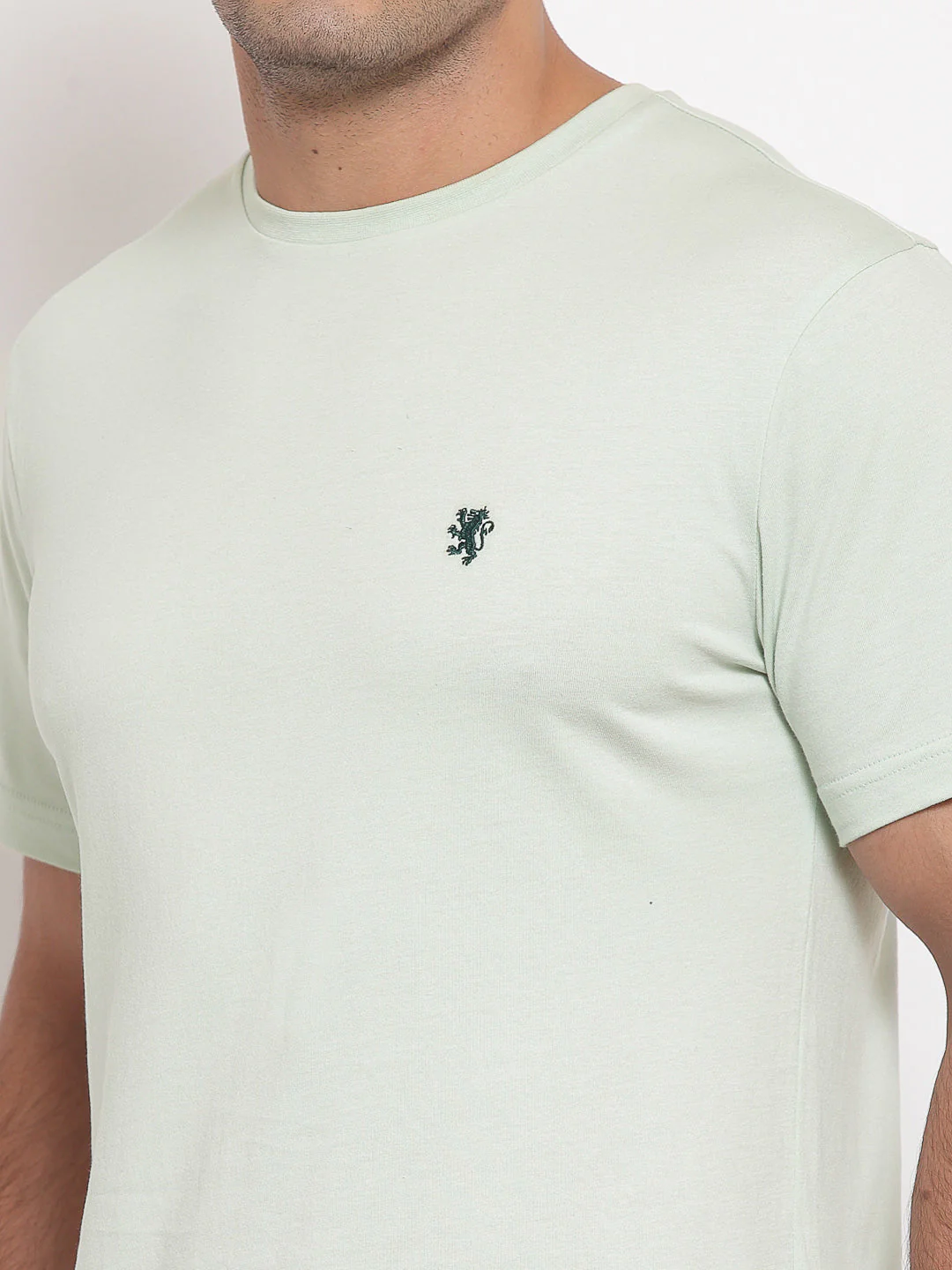 Solid Round Neck T-Shirt for Men - Image 4