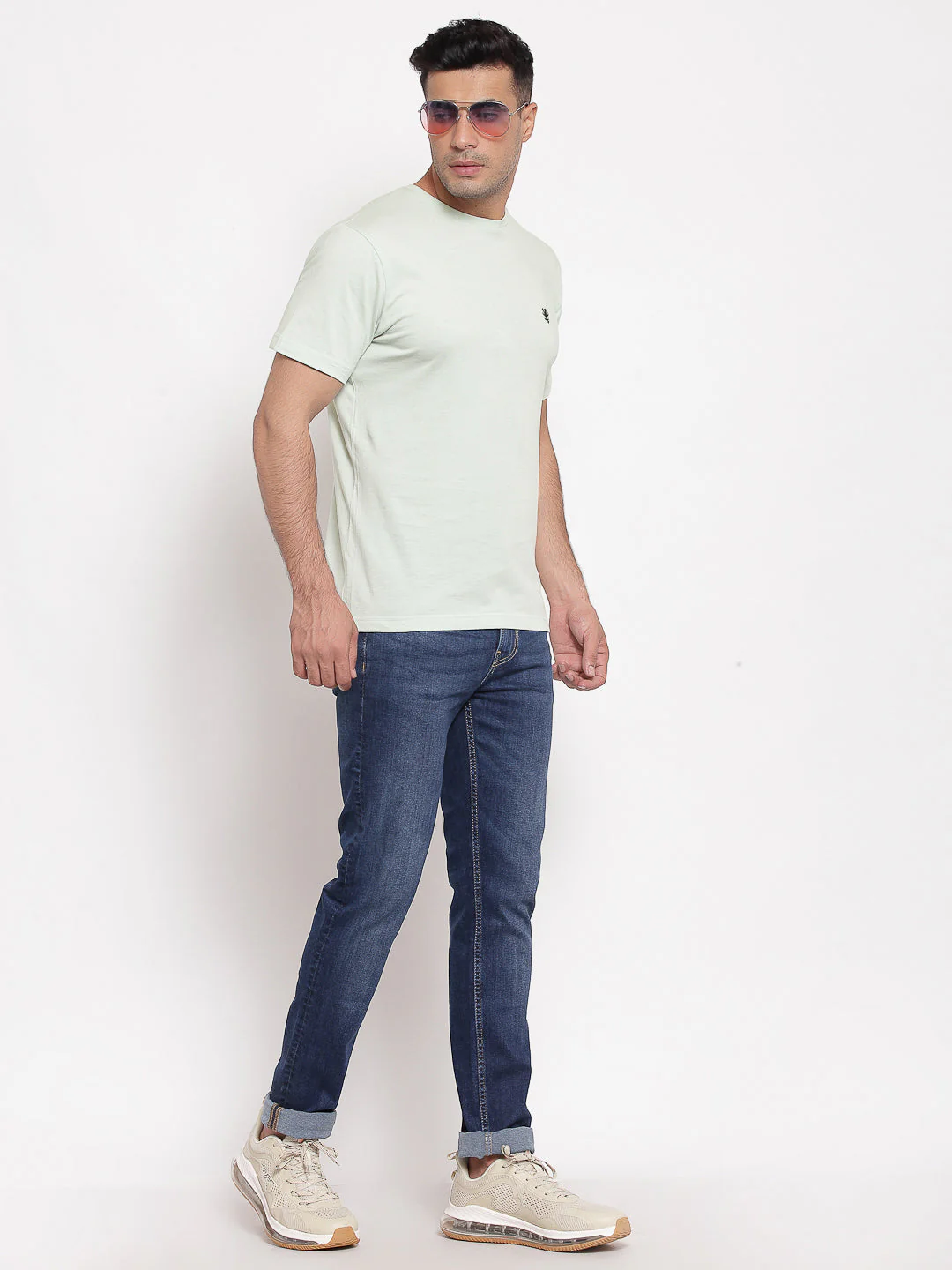 Solid Round Neck T-Shirt for Men - Image 5