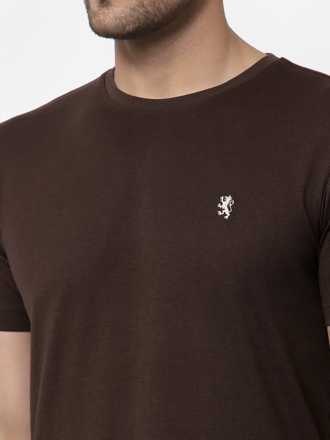Solid Round Neck T-Shirt for Men - Image 4