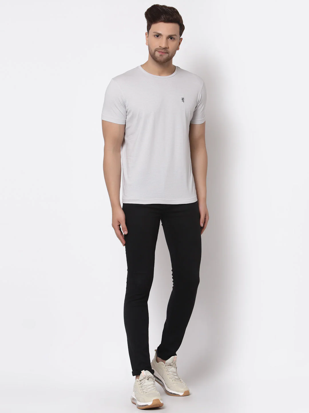 Solid Round Neck T-Shirt for Men - Image 5