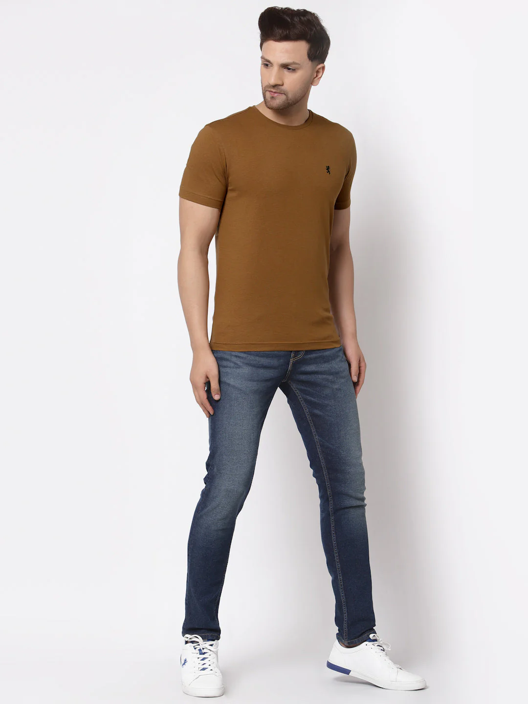 Solid Round Neck T-Shirt for Men - Image 5
