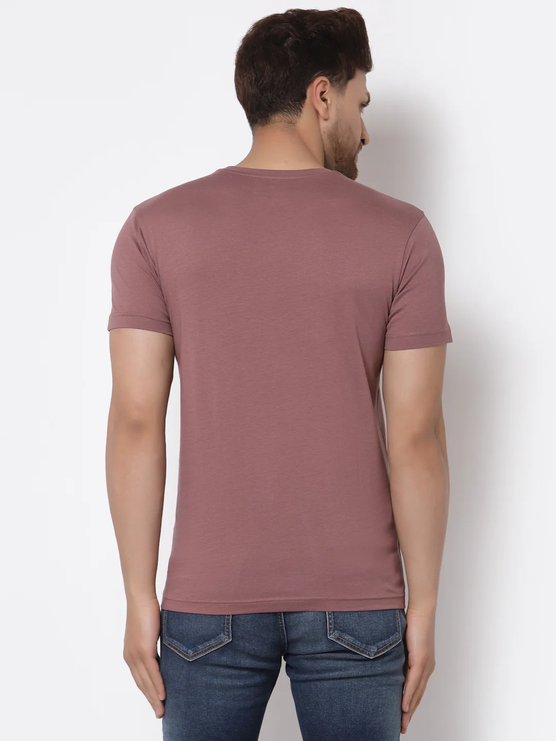 Solid Round Neck T-Shirt for Men - Image 3