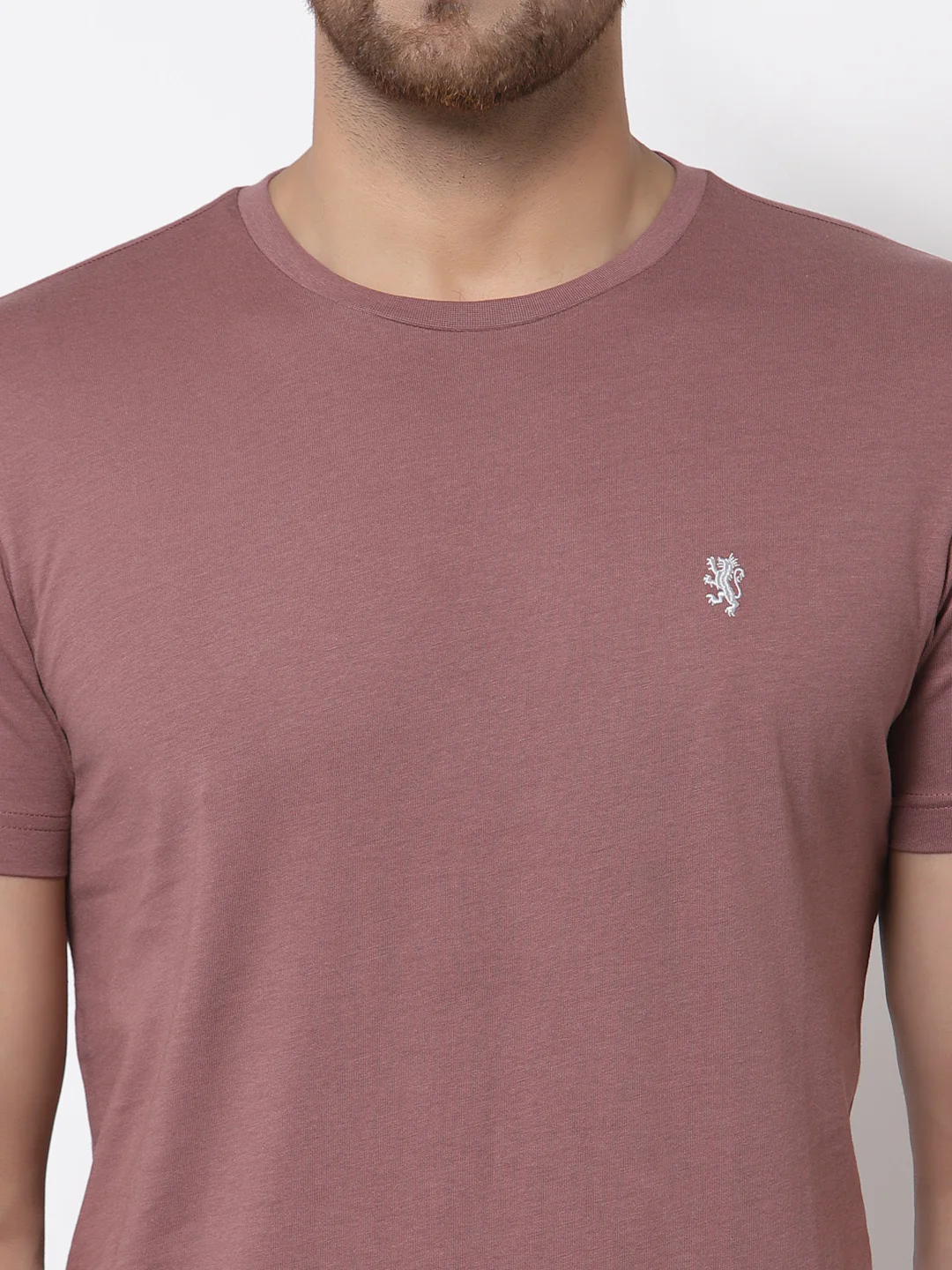 Solid Round Neck T-Shirt for Men - Image 4