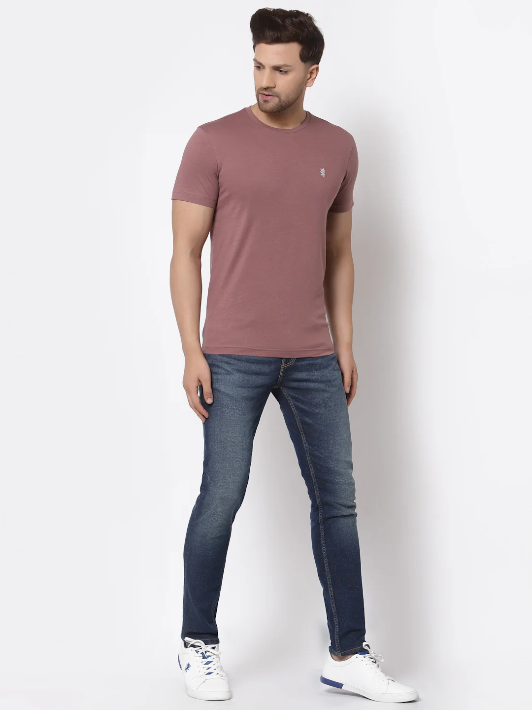 Solid Round Neck T-Shirt for Men - Image 5