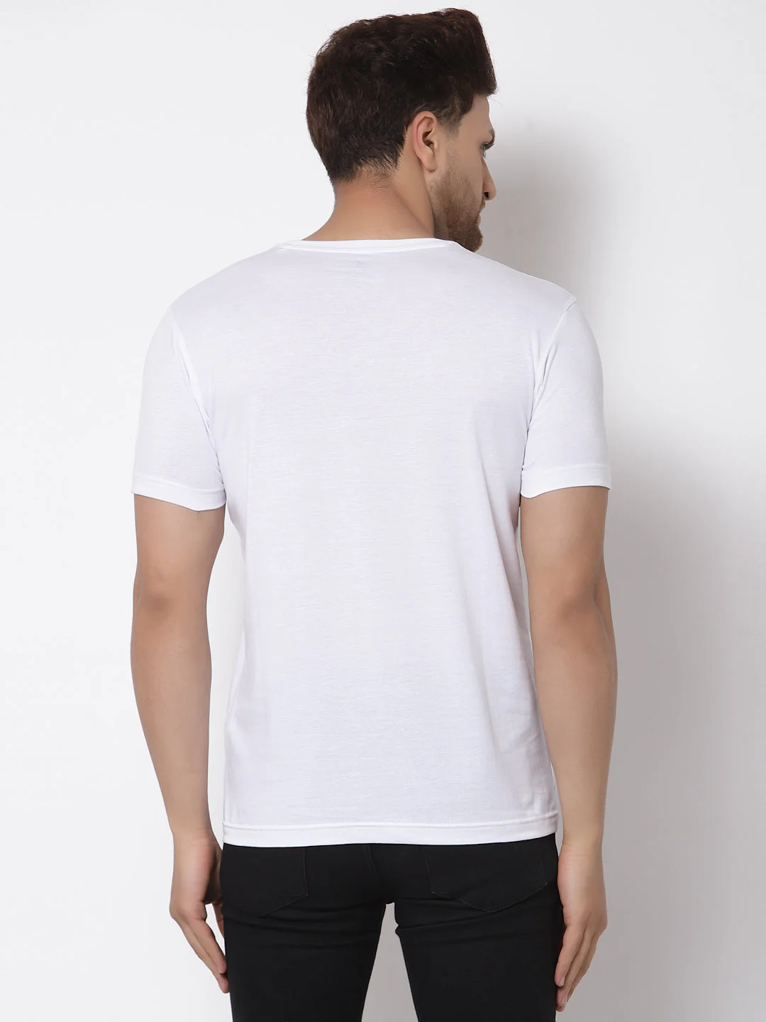 Solid Round Neck T-Shirt for Men - Image 4