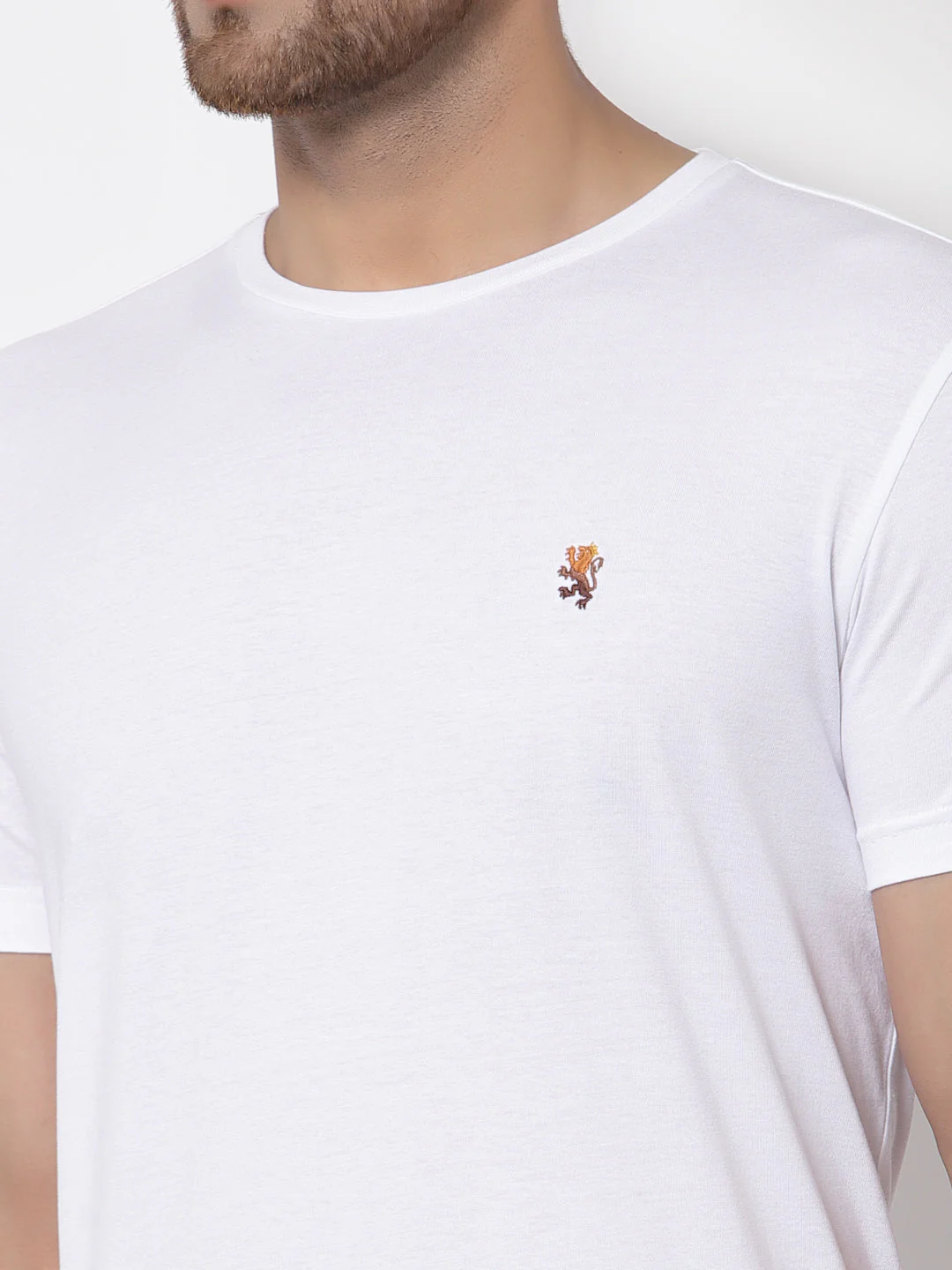 Solid Round Neck T-Shirt for Men - Image 5