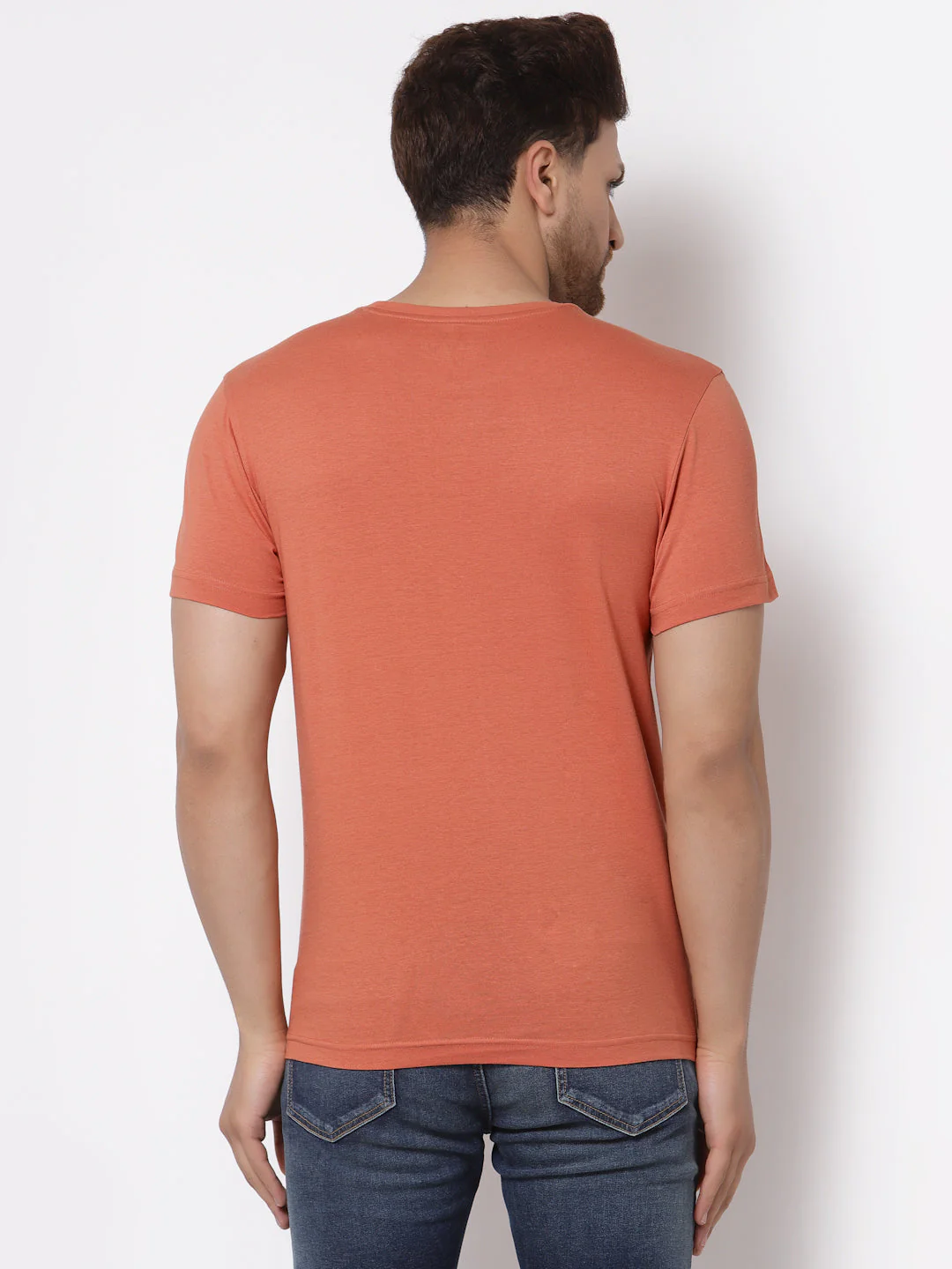 Solid Round Neck T-Shirt for Men - Image 3