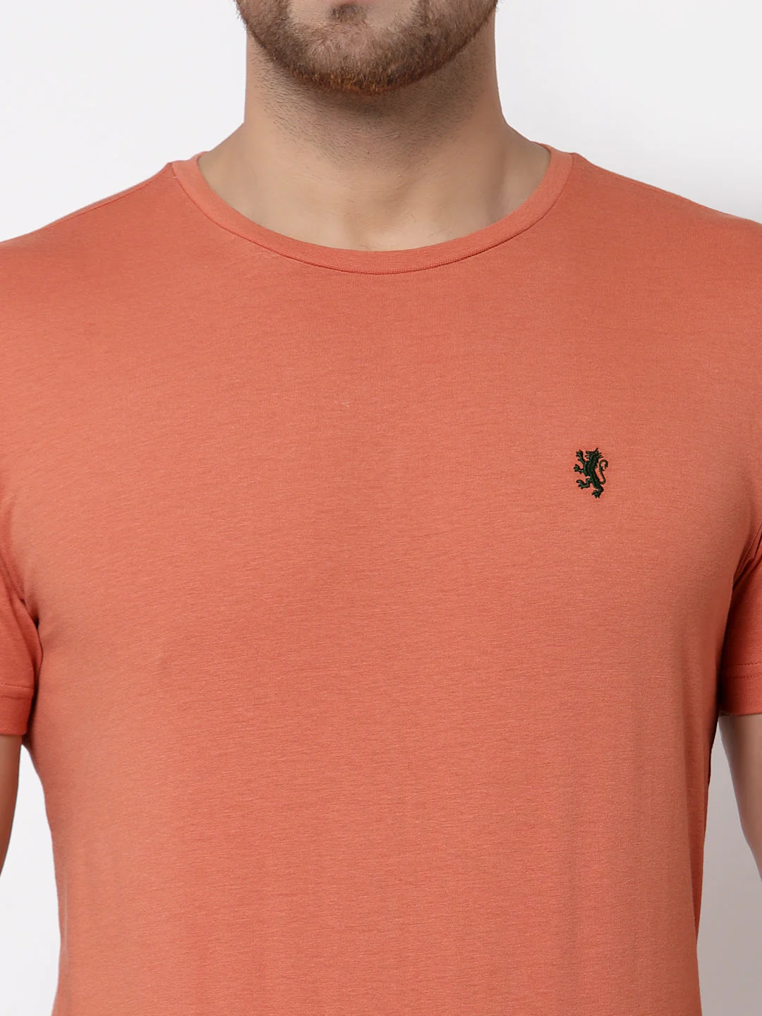 Solid Round Neck T-Shirt for Men - Image 4