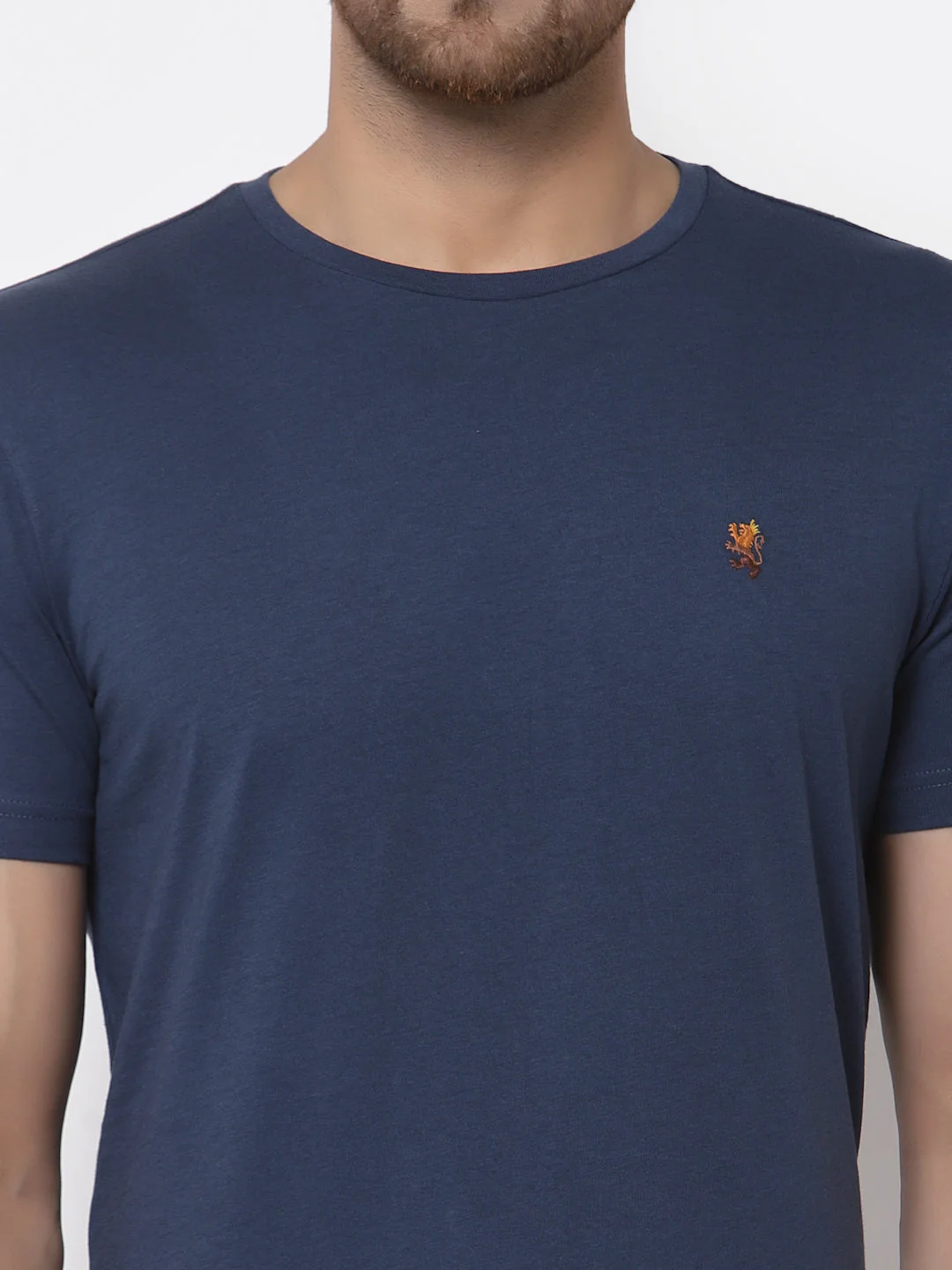 Solid Round Neck T-Shirt for Men - Image 4
