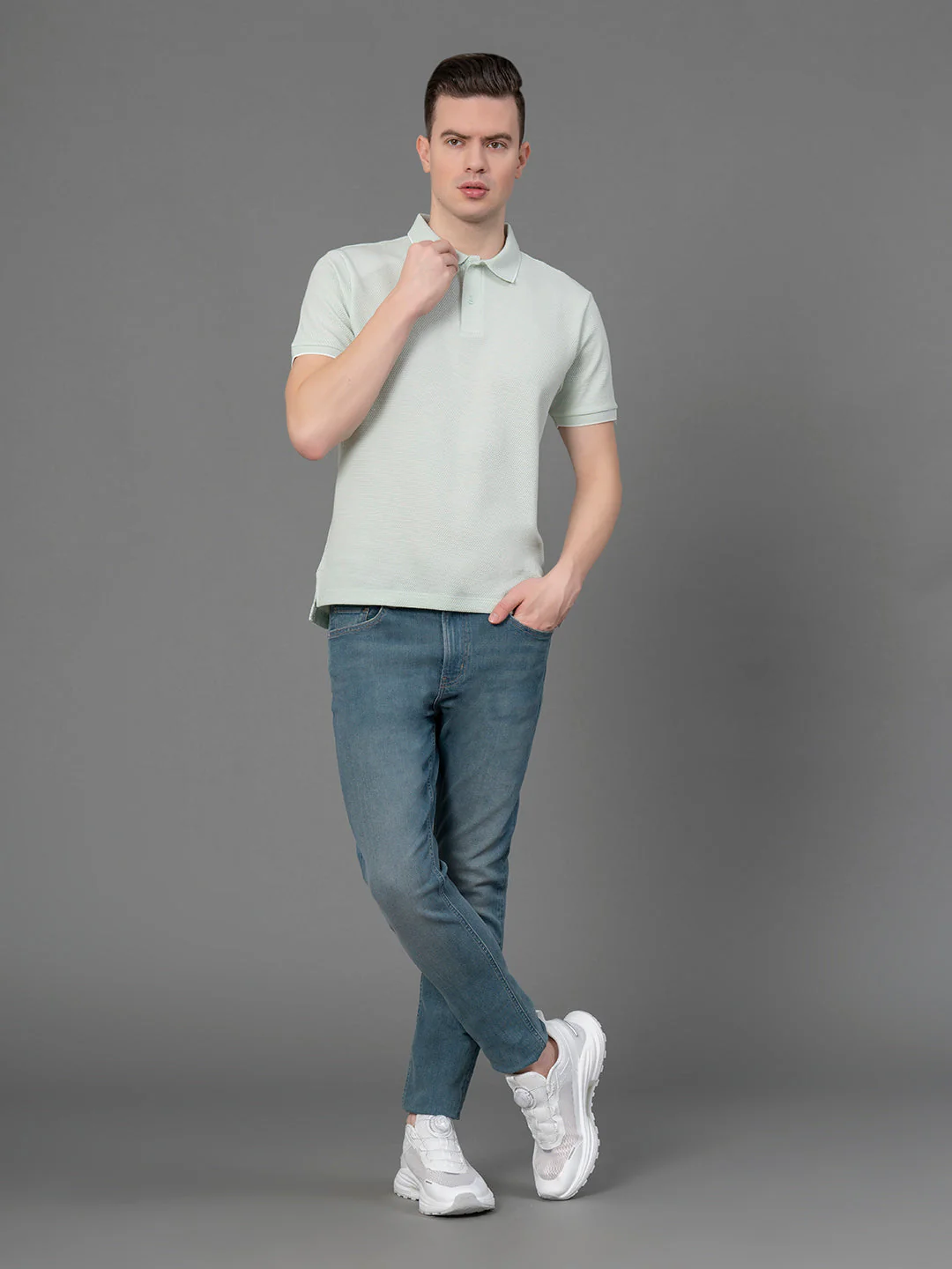 Solid Washed Jeans for Men - Image 5