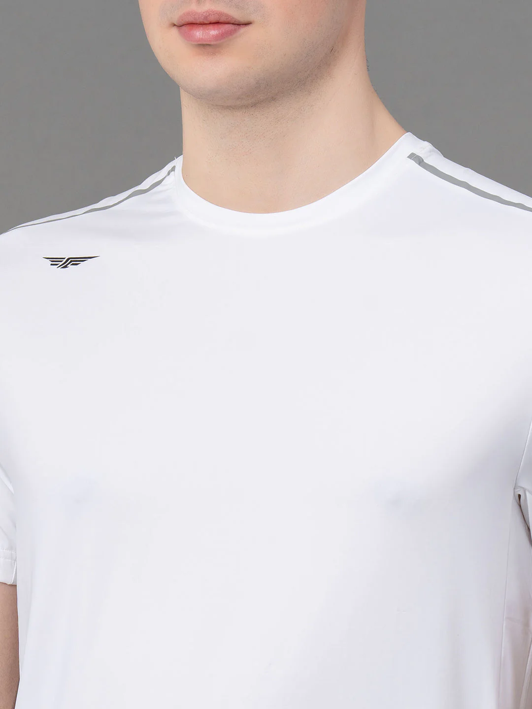 Solid White Activewear T-Shirt for Men - Image 4