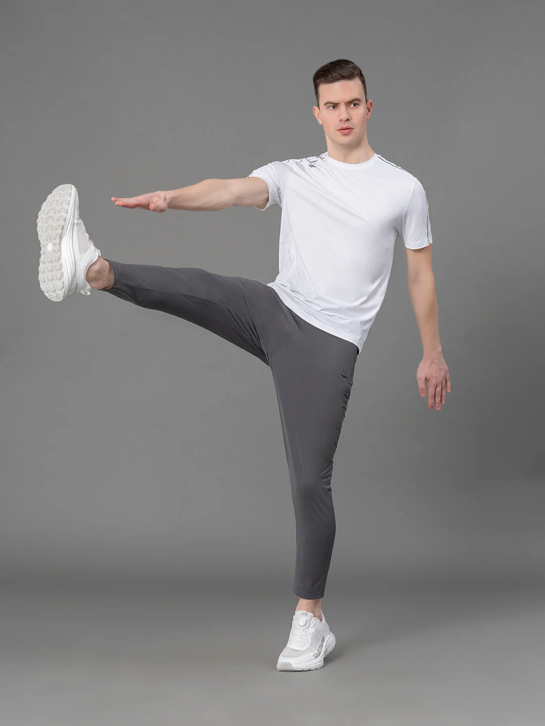 Solid White Activewear T-Shirt for Men - Image 5